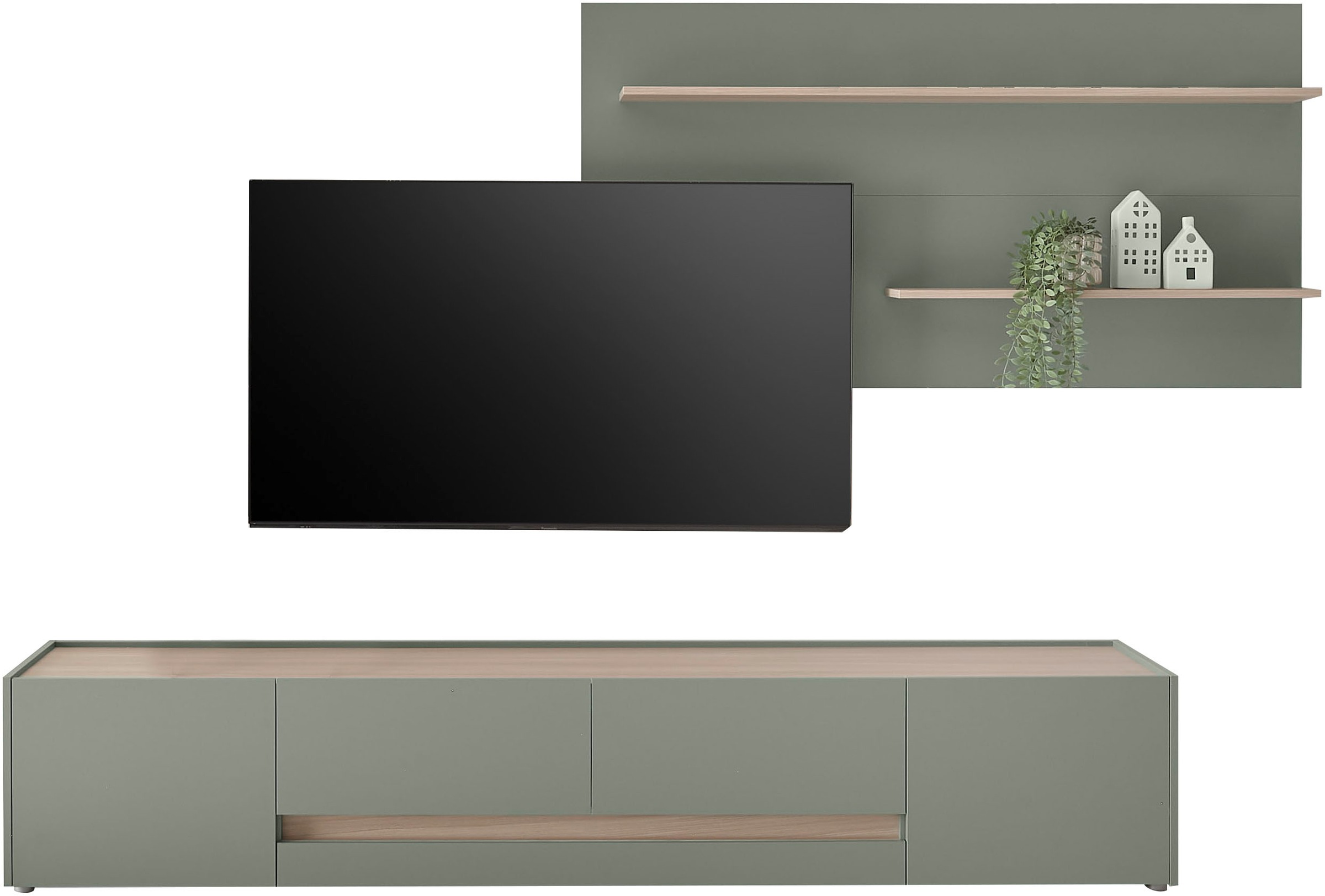 Thumbnail - Home affaire Wohnwand "City/Giron, moderne Anbauwand, Komplettset in vielen Farben verfügbar" Set, 2 Stk. tlg.