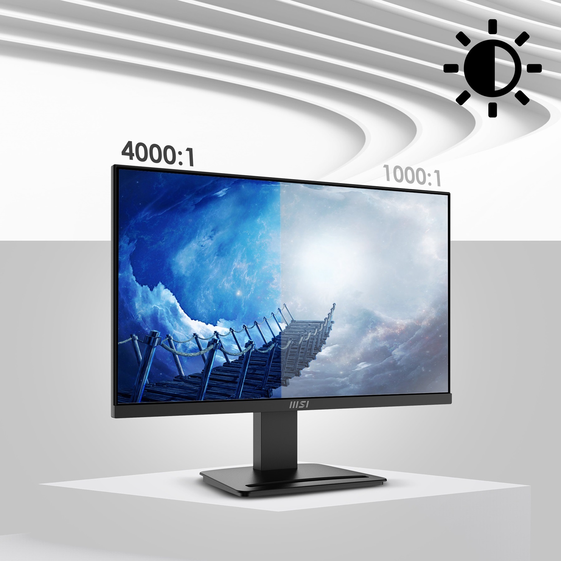 GAMEMAX PC-Komplettsystem »MegaDeal Infinity Mini BK SET2614«, (inkl. Maus & Tastatur), Windows 11 + MSI PRO MP2412DE Monitor 60cm (24")