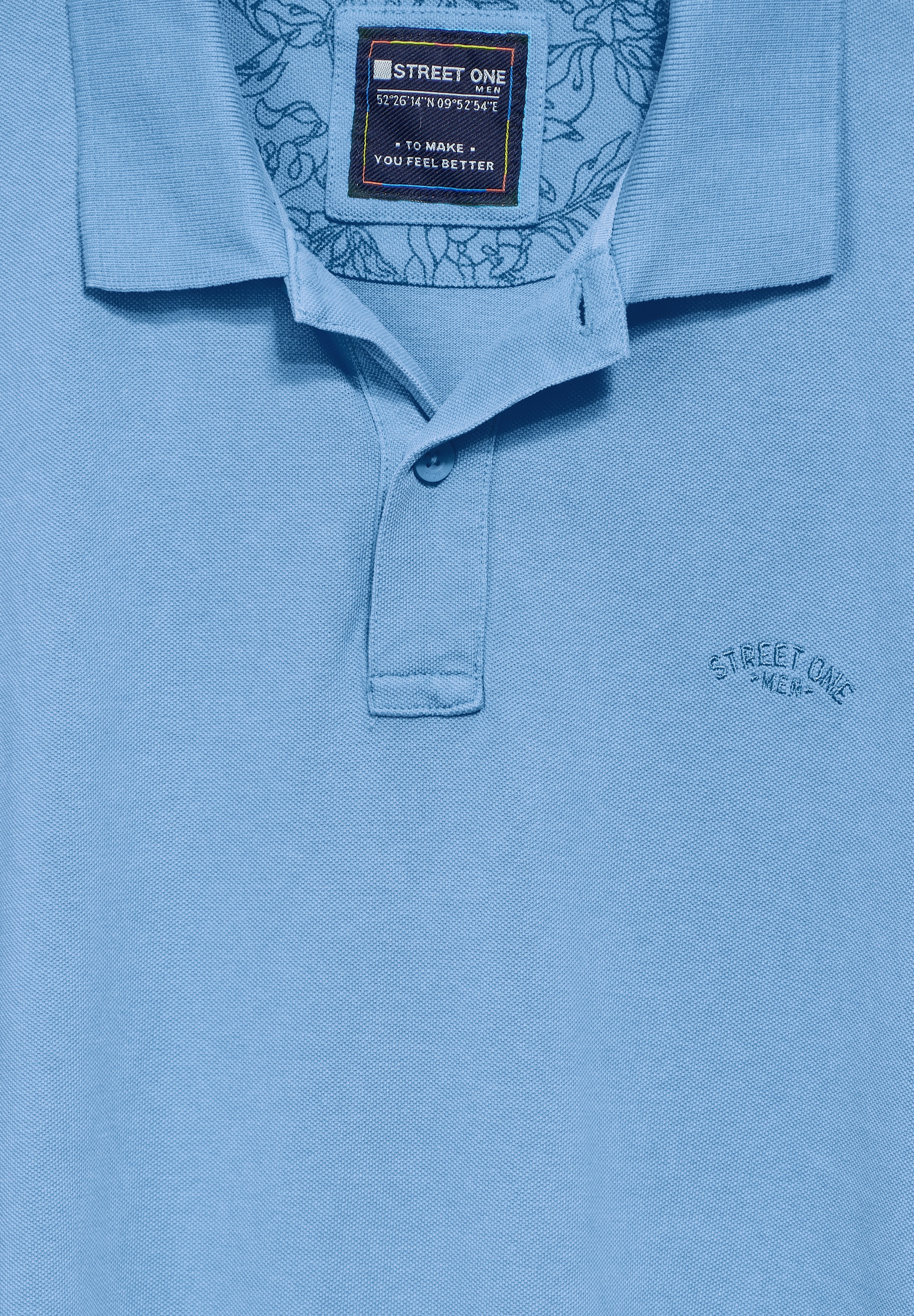 STREET ONE MEN Poloshirt, aus reiner Baumwolle