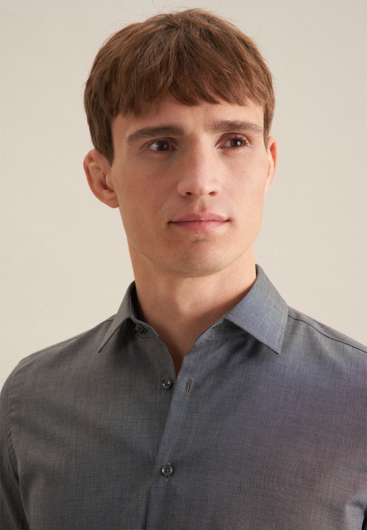 Thumbnail - seidensticker Businesshemd "Slim" Slim 1/2 Kentkragen Uni