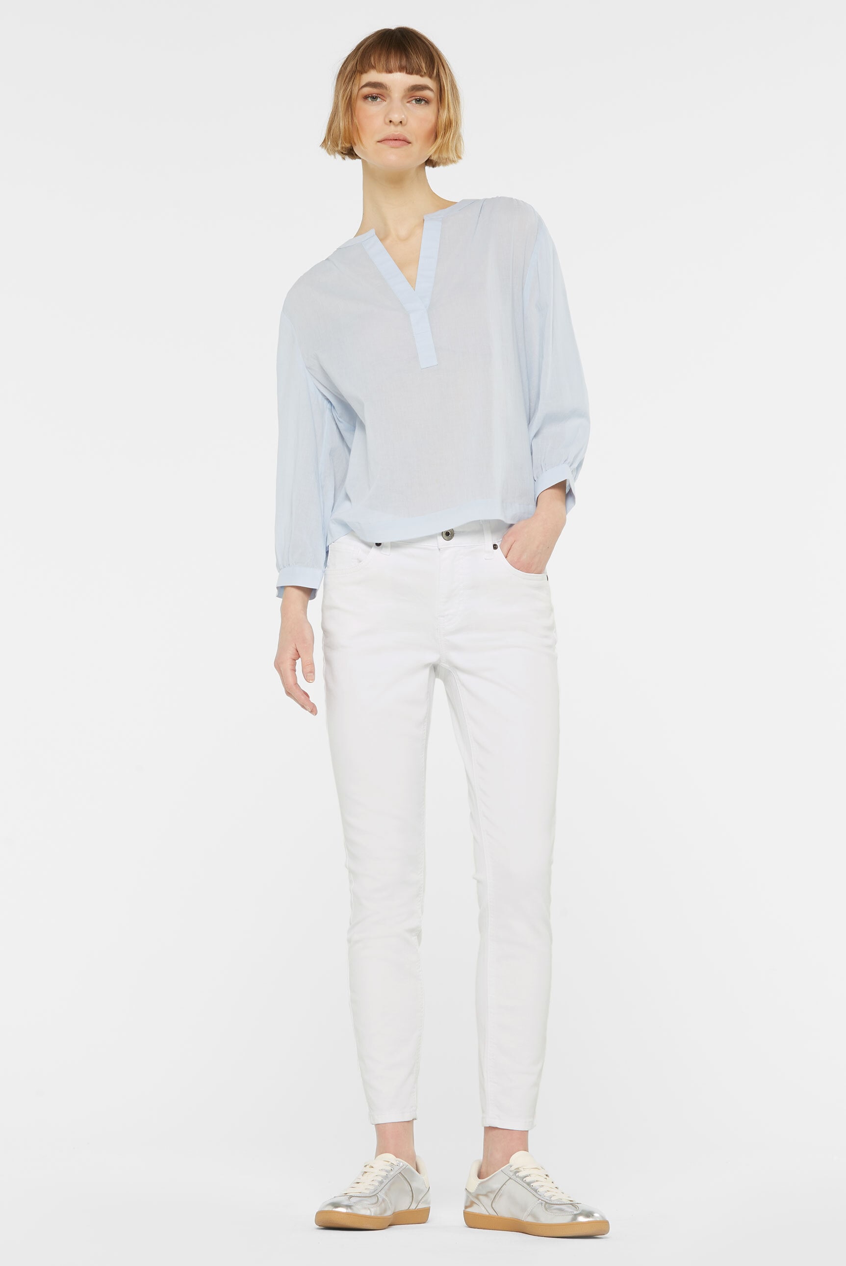 SENSES.THE LABEL Slim-fit-Jeans mit verkürztem Bein