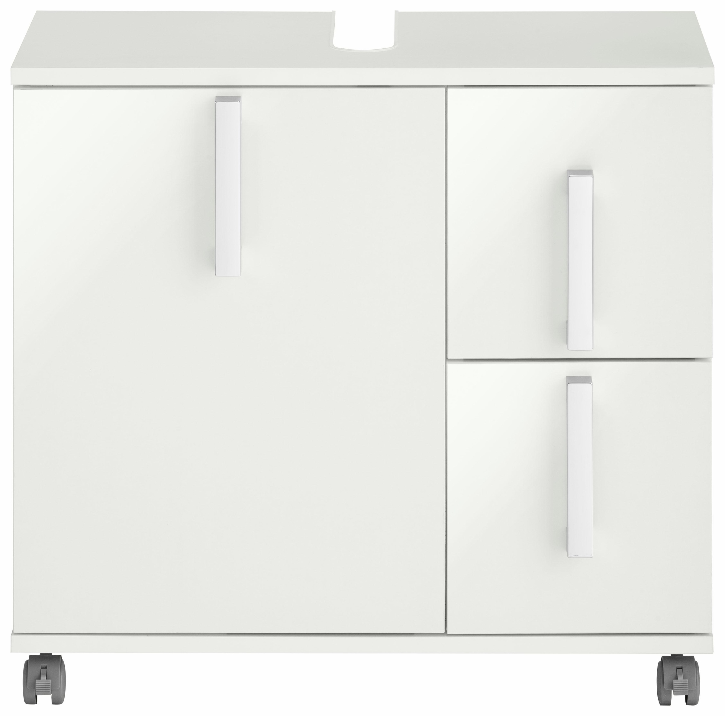 Schildmeyer Waschbeckenunterschrank »Kampen«, Höhe 60 cm, mit Metallgriffen,  Tür mit Soft-Close, 2 Schubladen kaufen | BAUR