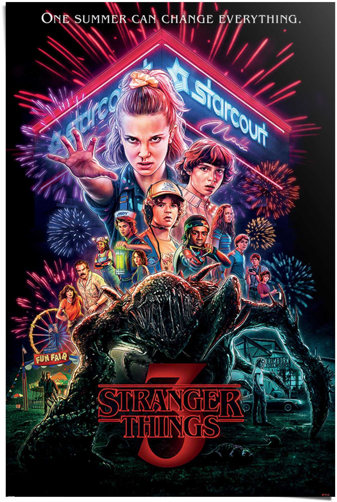 Reinders "Poster Stranger Things Summer of 85 - Netflix - Mike - Eleven" Se günstig online kaufen
