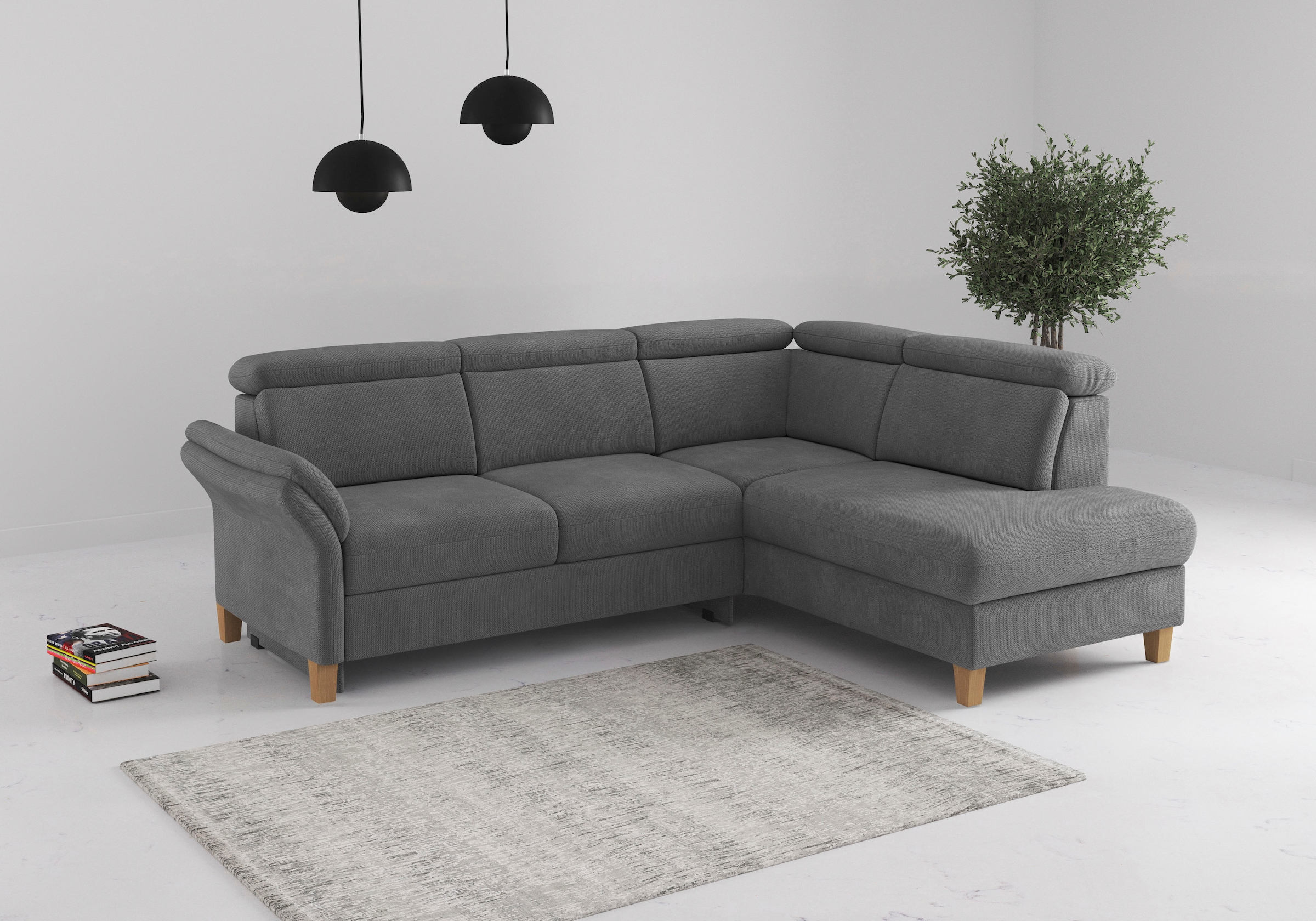 OTTO home Ecksofa "Glendale, L-Form" inkl. Kopfteilverstellung, wahlweise mit Vorziehsitz und Bettkasten