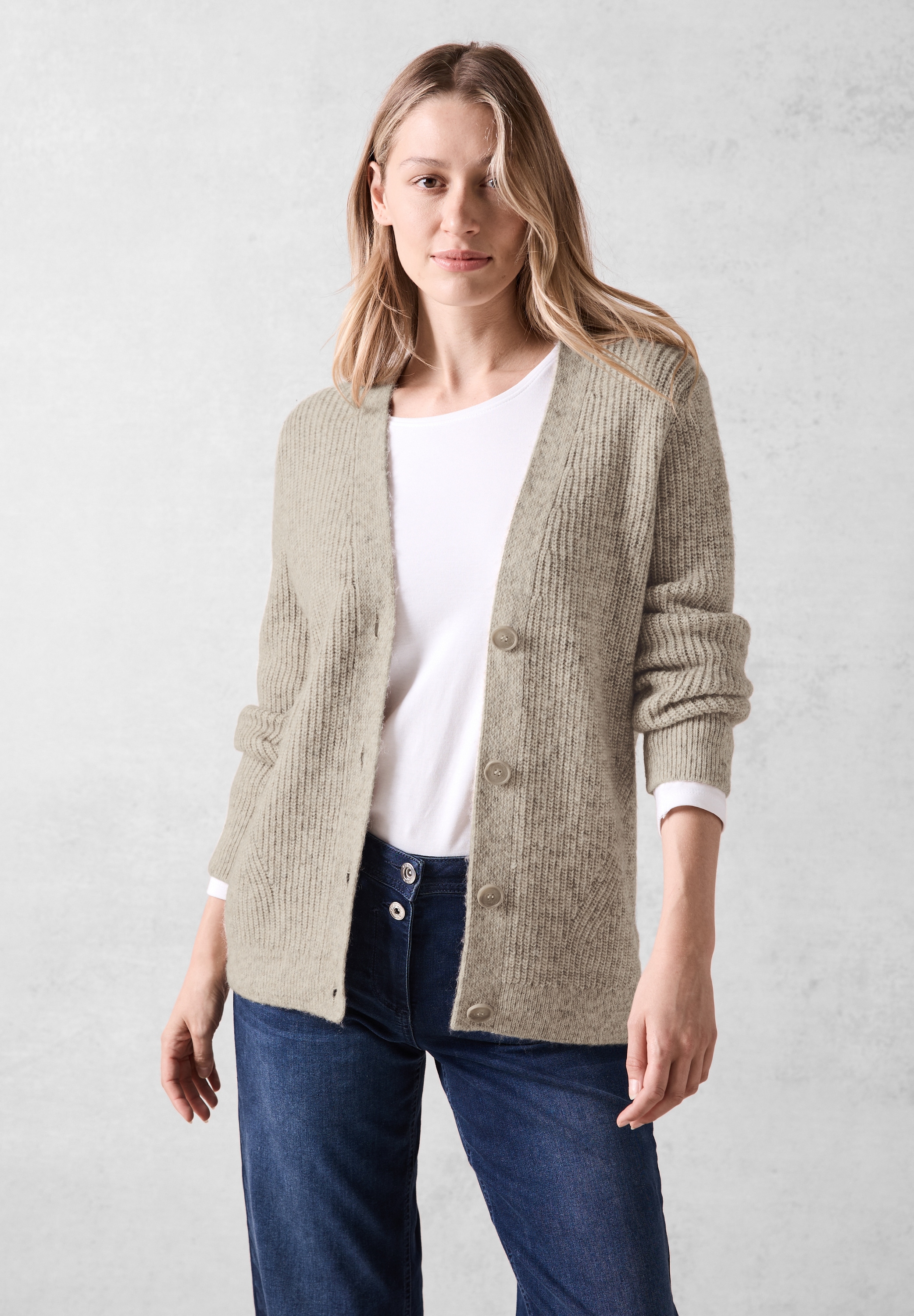 Cardigan, im soften Baumwoll-Mix