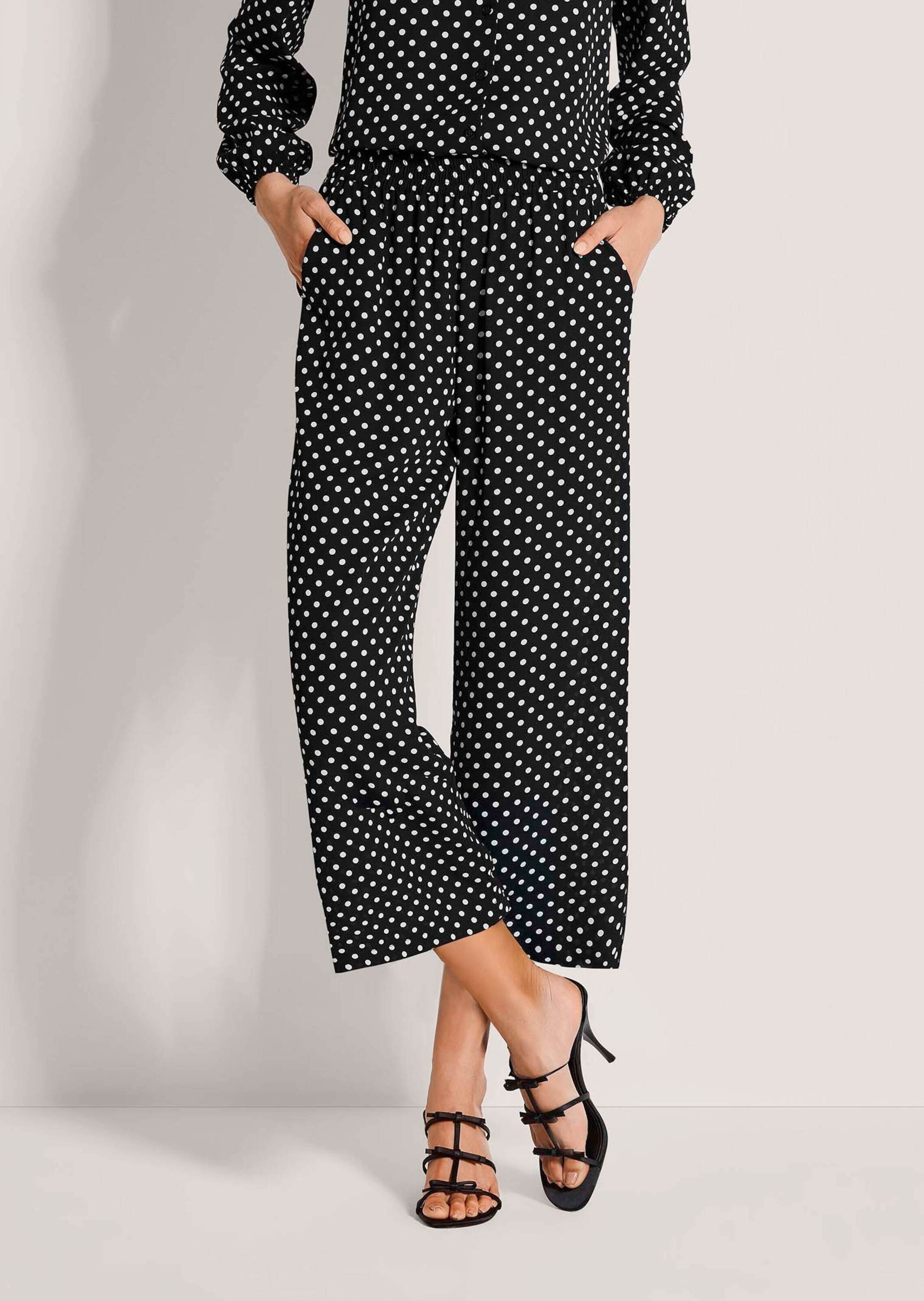 MADELEINE Chinos »Druckhose Schlupfhose mit Tupfen-Muster«