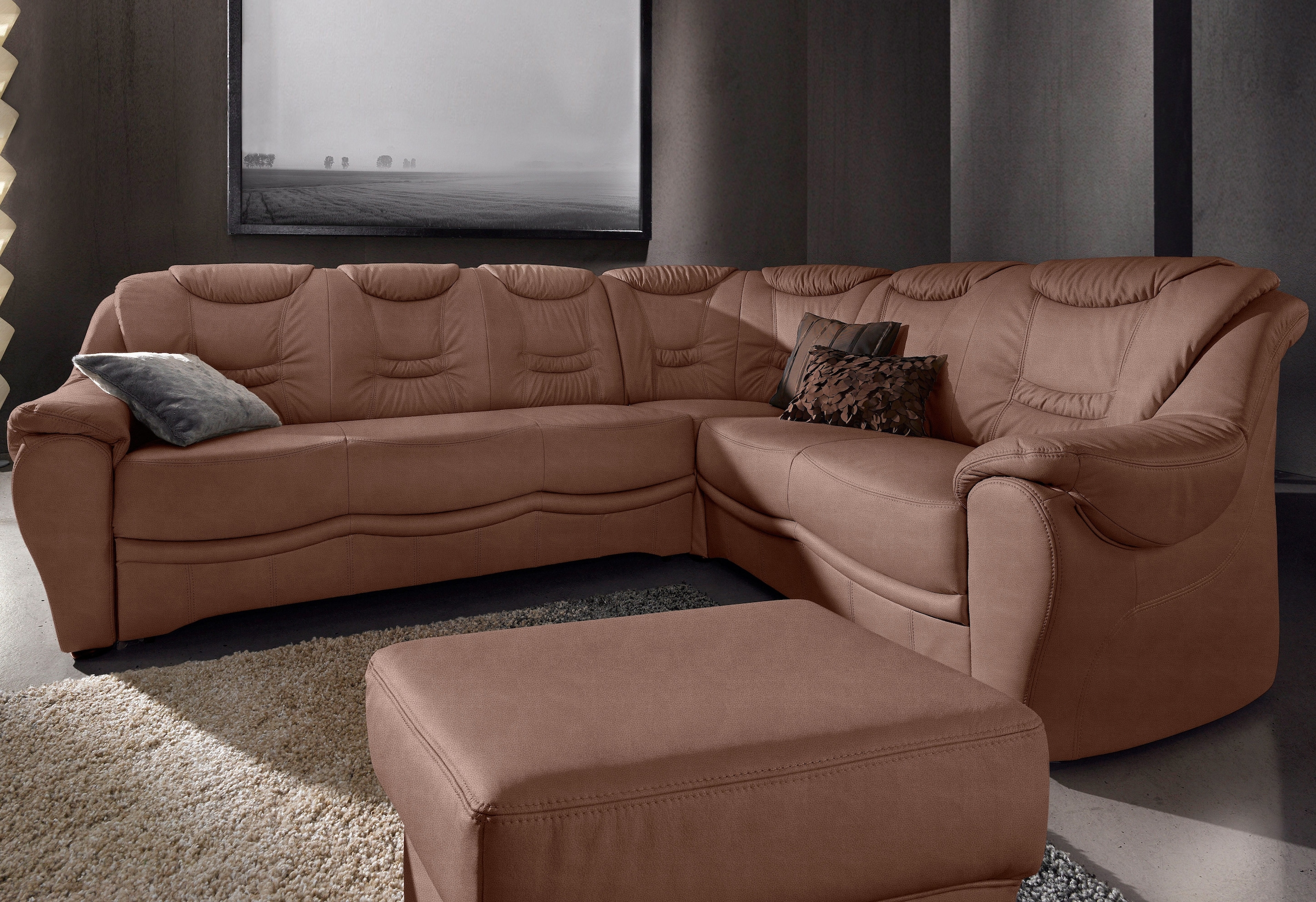 sit&more Ecksofa "Benson L-Form" wahlweise mit Schlaffunktion