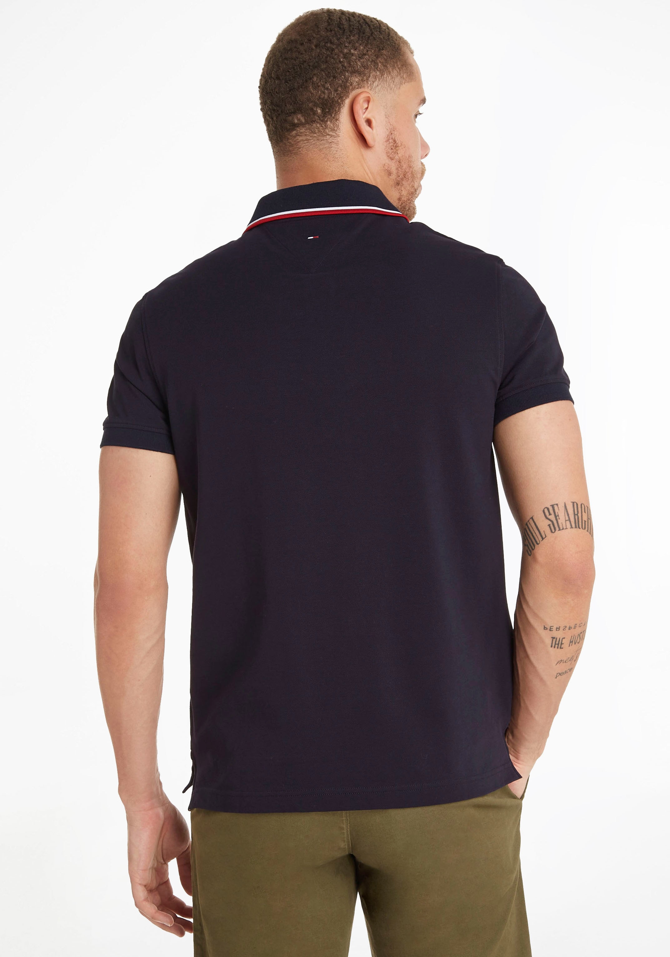 Tommy Hilfiger Poloshirt | ▷ BAUR REG »BRAND LOVE Logotape POLO«, für mit Kragen am LOGO