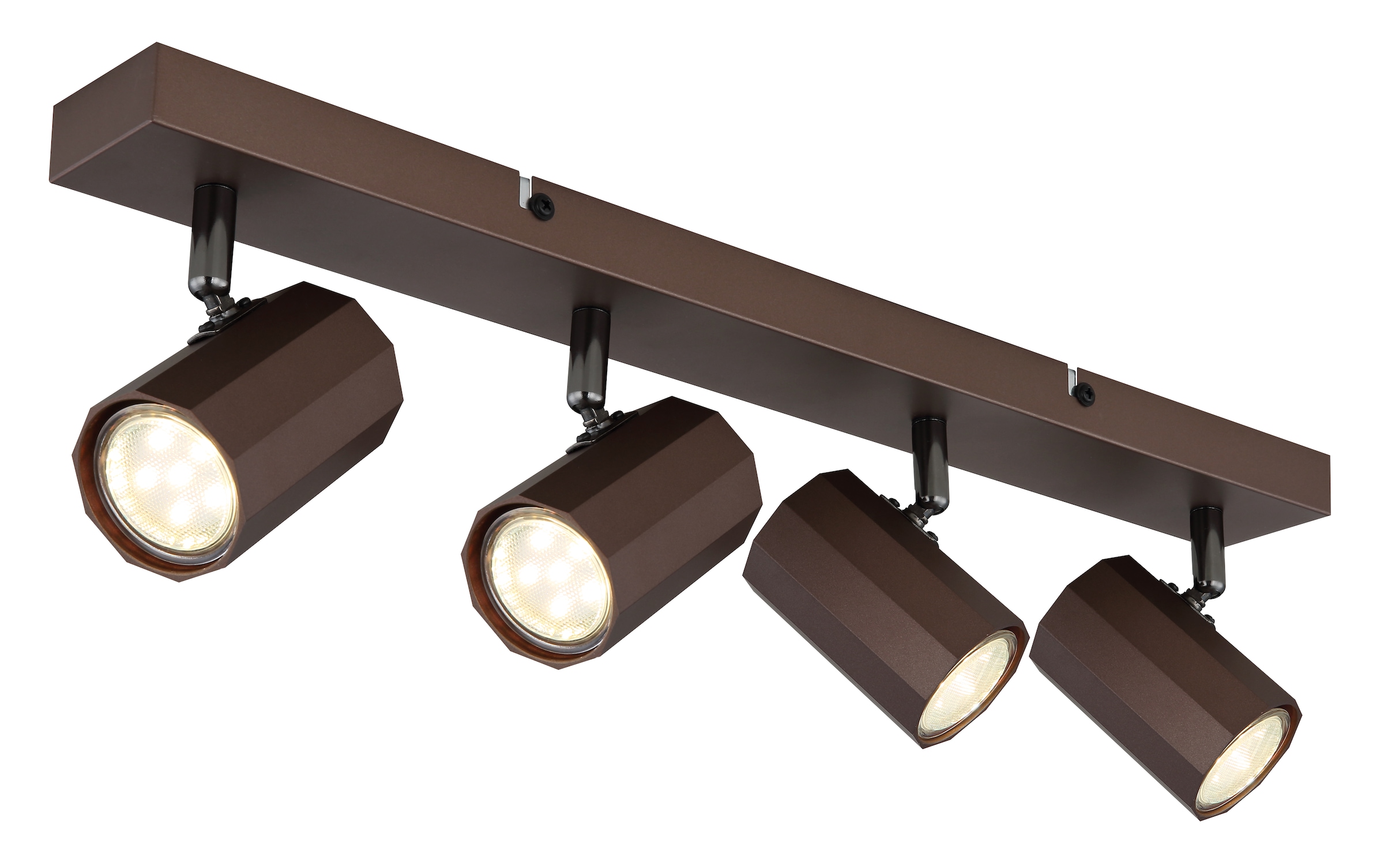 GLOBO LIGHTING Deckenstrahler »JAMES«, Leuchtmittel GU10 | ohne Leuchtmittel, Deckenspot/bronzefarben/Wohnzimmer/Flur/Schlafzimmer