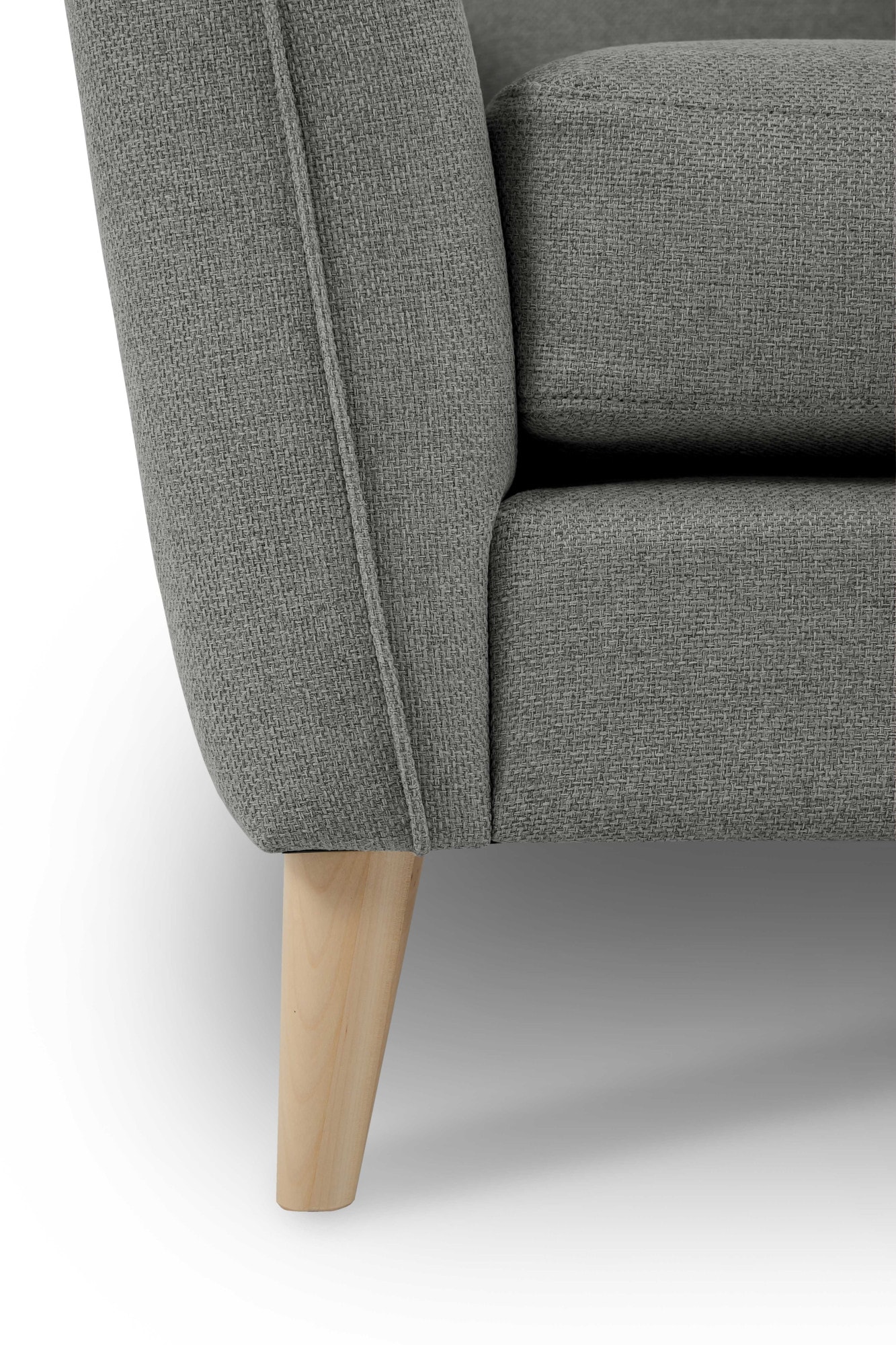 Home affaire 3-Sitzer »MARSEILLE Sofa 206 cm«, mit Massivholzbeinen aus Eiche, verschiedene Bezüge und Farbvarianten