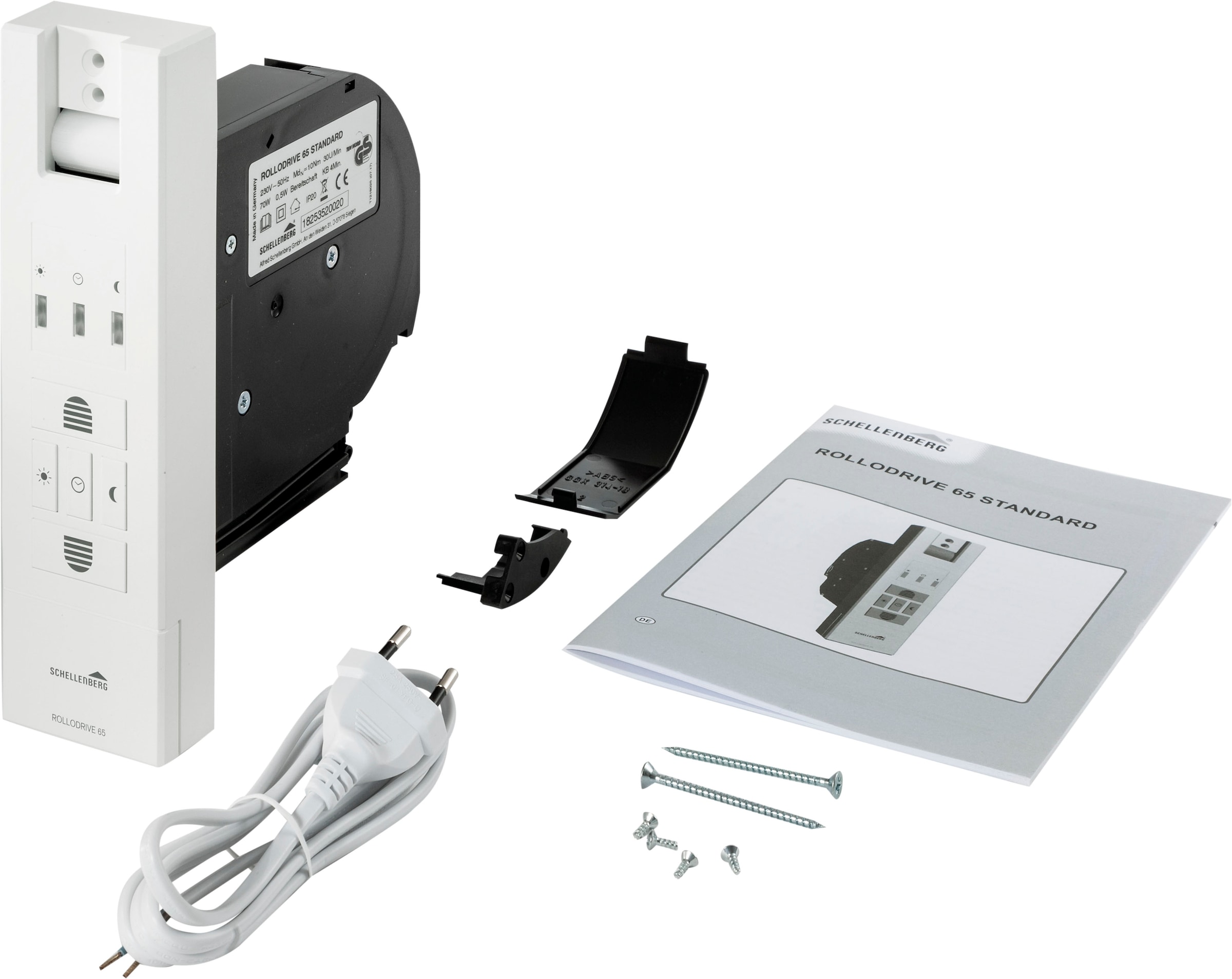 SCHELLENBERG Rollladengurt-Antrieb »Unterputz, elektrischer Gurtwickler RolloDrive 65 Standard«, bis 6 m² Fläche und 45 kg Zugkraft, Rollladensystem Maxi