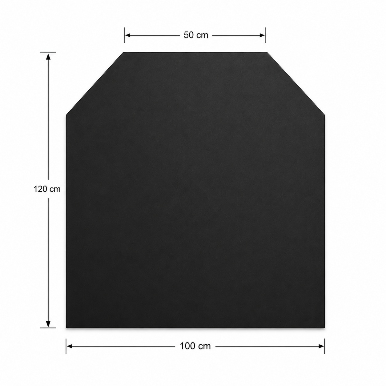 Hanseatic Bodenschutzplatte »für Kaminöfen Sechseck 100 Stahl« 1 Stk. tlg. Stahl-Sechseck, 100 x 120 cm, 2mm Stärke, schwarz, zum Funkenschutz