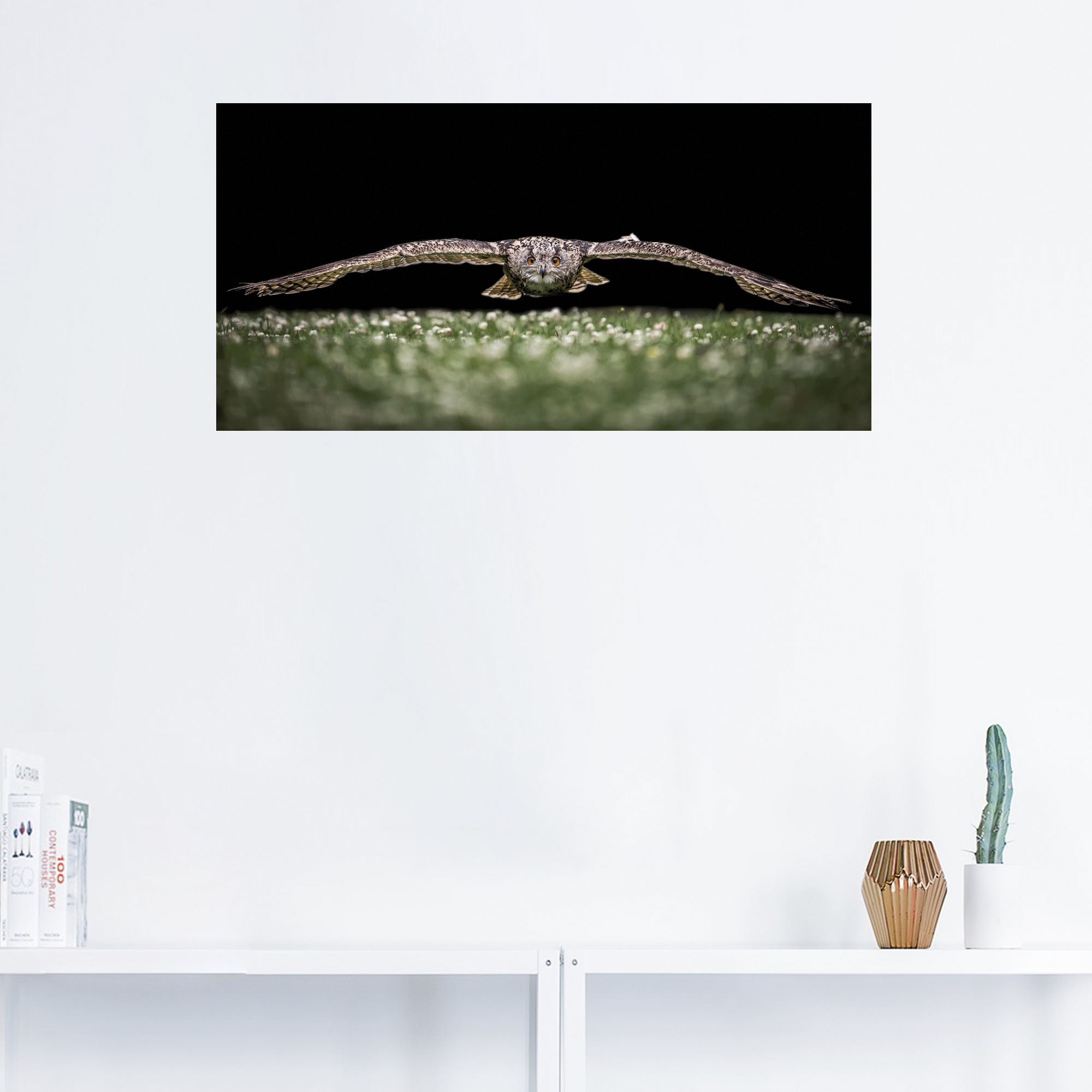 Artland Leinwandbild »Der Uhu«, Vögel, (1 St.), auf Keilrahmen gespannt