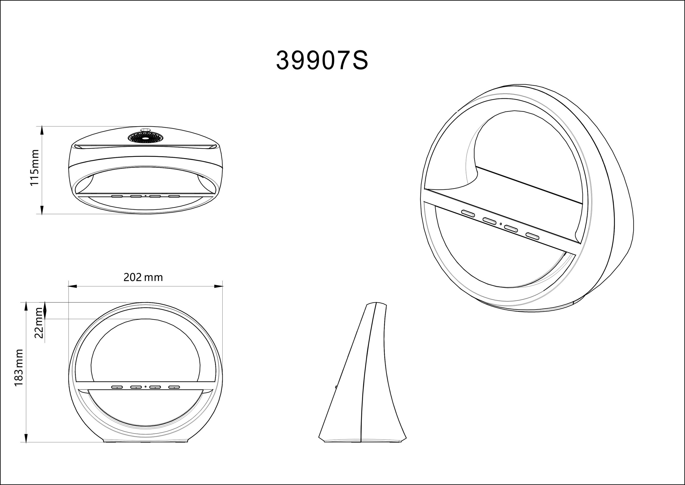 GLOBO LIGHTING Tischleuchte »SOUNDRA« LED-Modul 1 Stk. RGB Tischleuchte mit Touchdimmer, Bluetooth & Akku, USB-C