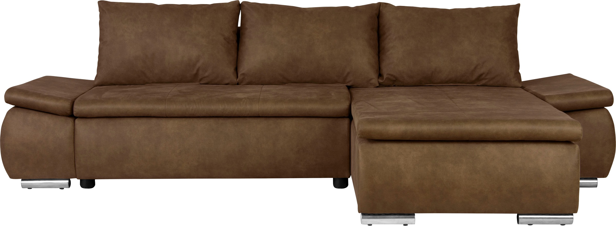 Home affaire Ecksofa »Acra L-Form«, mit Bettfunktion und Bettkasten, in Mattenoptik