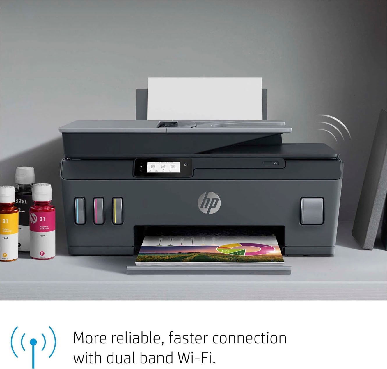 HP Multifunktionsdrucker »Smart Instant 570«, BAUR HP+ Plus | kompatibel Tank Ink