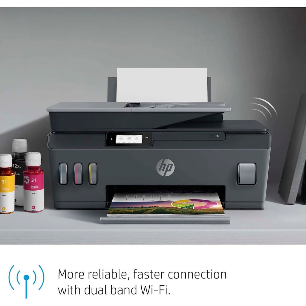 HP Multifunktionsdrucker »Smart Tank Plus 570«, Tintentank, hohe Reichweite