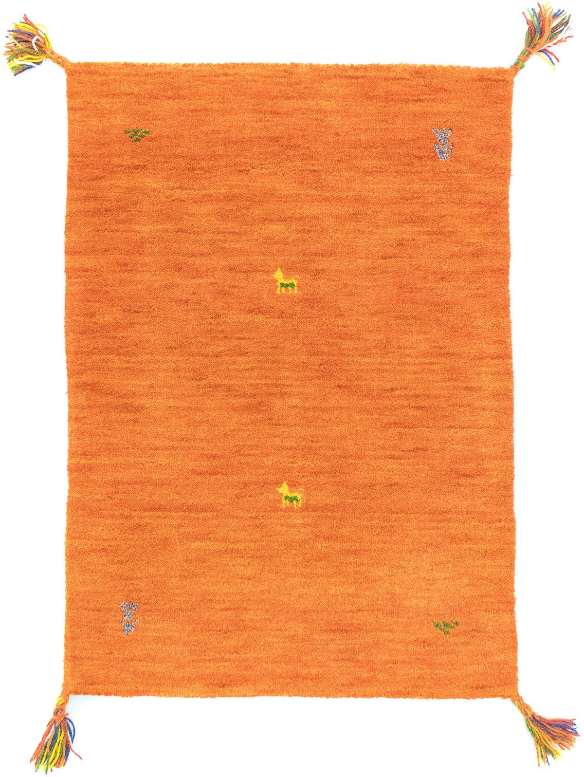 morgenland Wollteppich »Gabbeh Teppich Agra«, rechteckig, 14 mm Höhe, Kurzflor