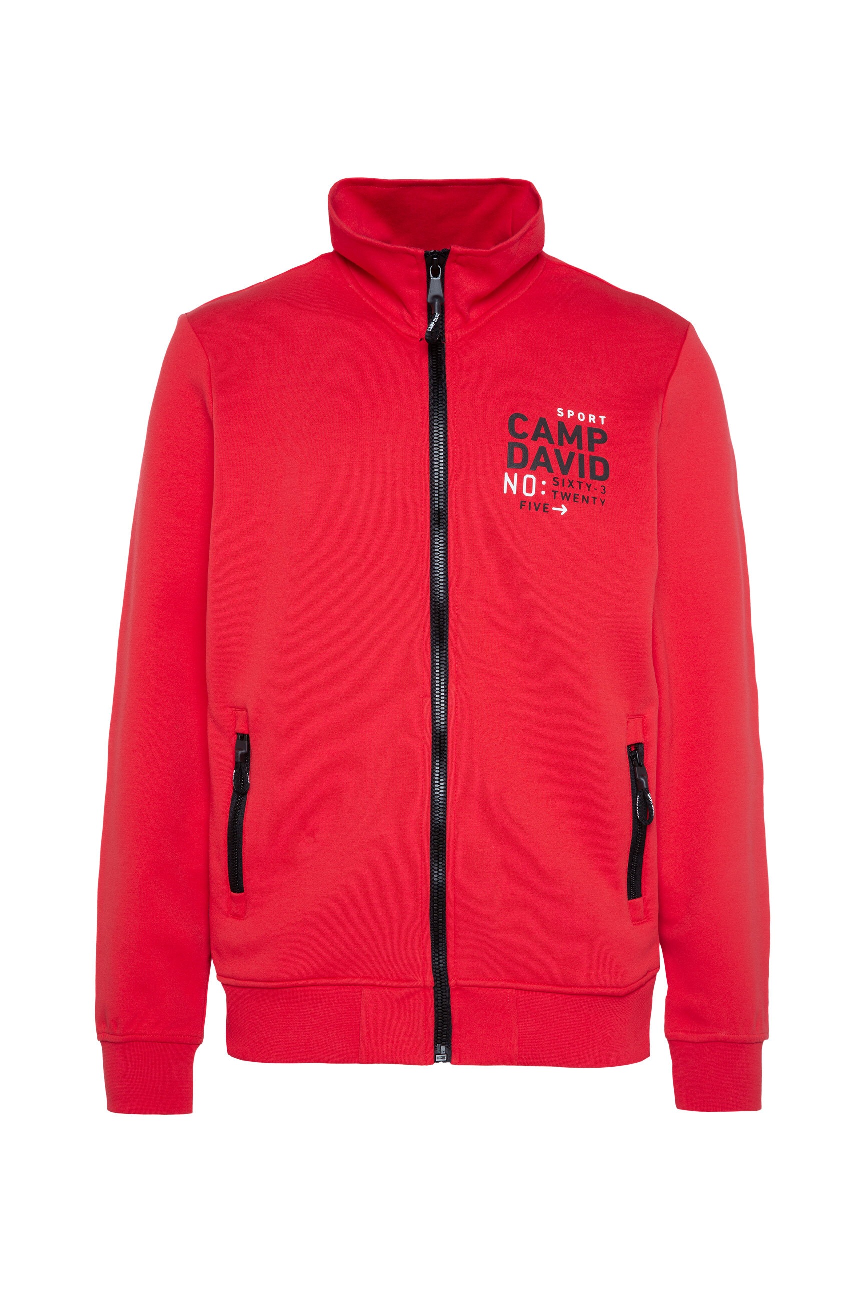 CAMP DAVID Sweatjacke, mit Stehkragen