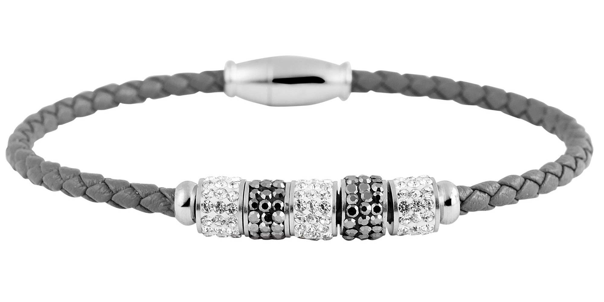 Adelia´s Armband »Armband – Lederarmband aus Leder mit Strass Steinchen 17 cm« Perfekt als Geschenk für besondere Menschen