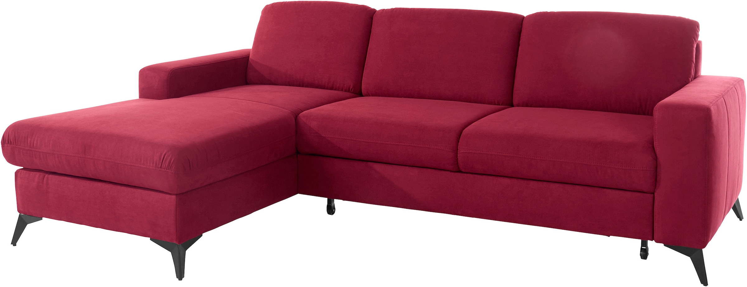 Home affaire Ecksofa »Lolland L-Form« Wahlweise mit Bettfunktion und Bettkasten, Federkern