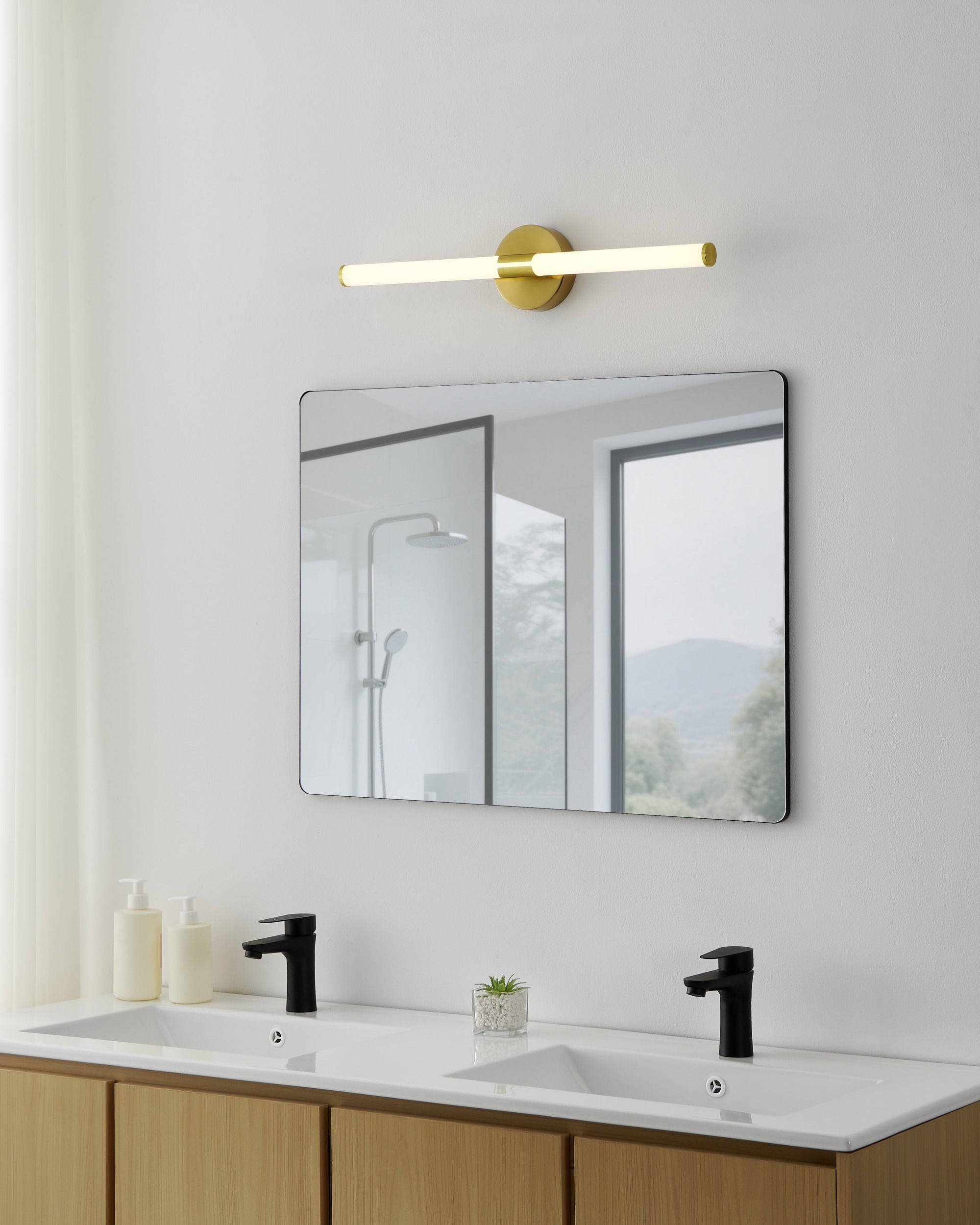 EGLO Spiegelleuchte »RAMOLA Spiegellampe - Stahl - LED - 11W - IP44« LED-Modul 1 Stk. Kaltweiß | Neutralweiß | Warmweiß