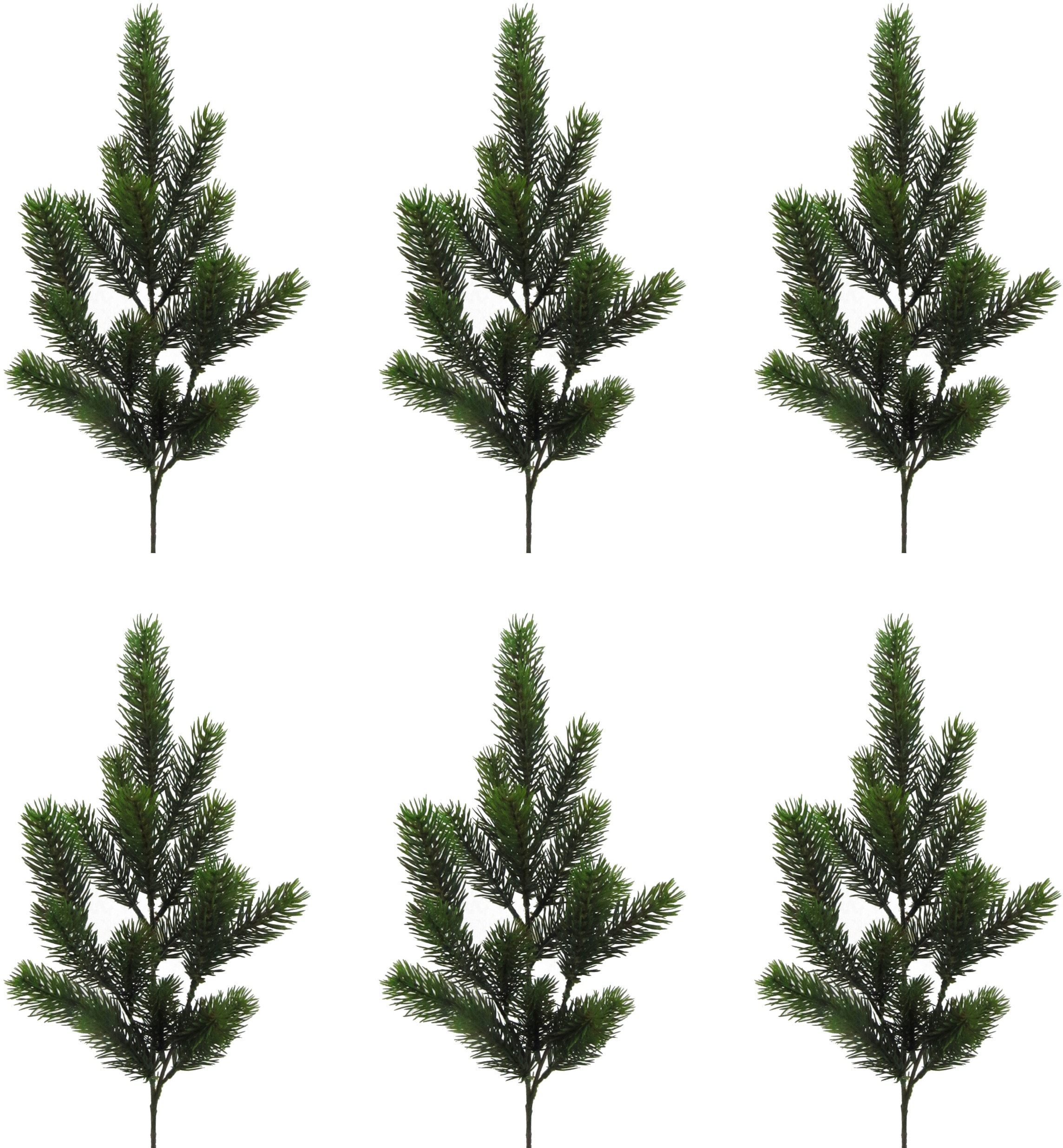 Creativ green Winterliche Kunstpflanze »Weihnachtsdeko«, Zweig benadelt, 6  Stück im Set | BAUR