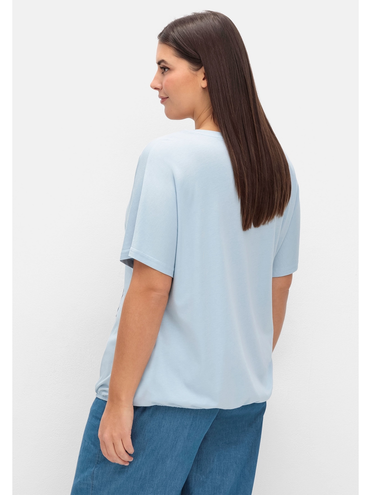 Sheego Rundhalsshirt »Große Größen«, mit Blumen-Frontprint