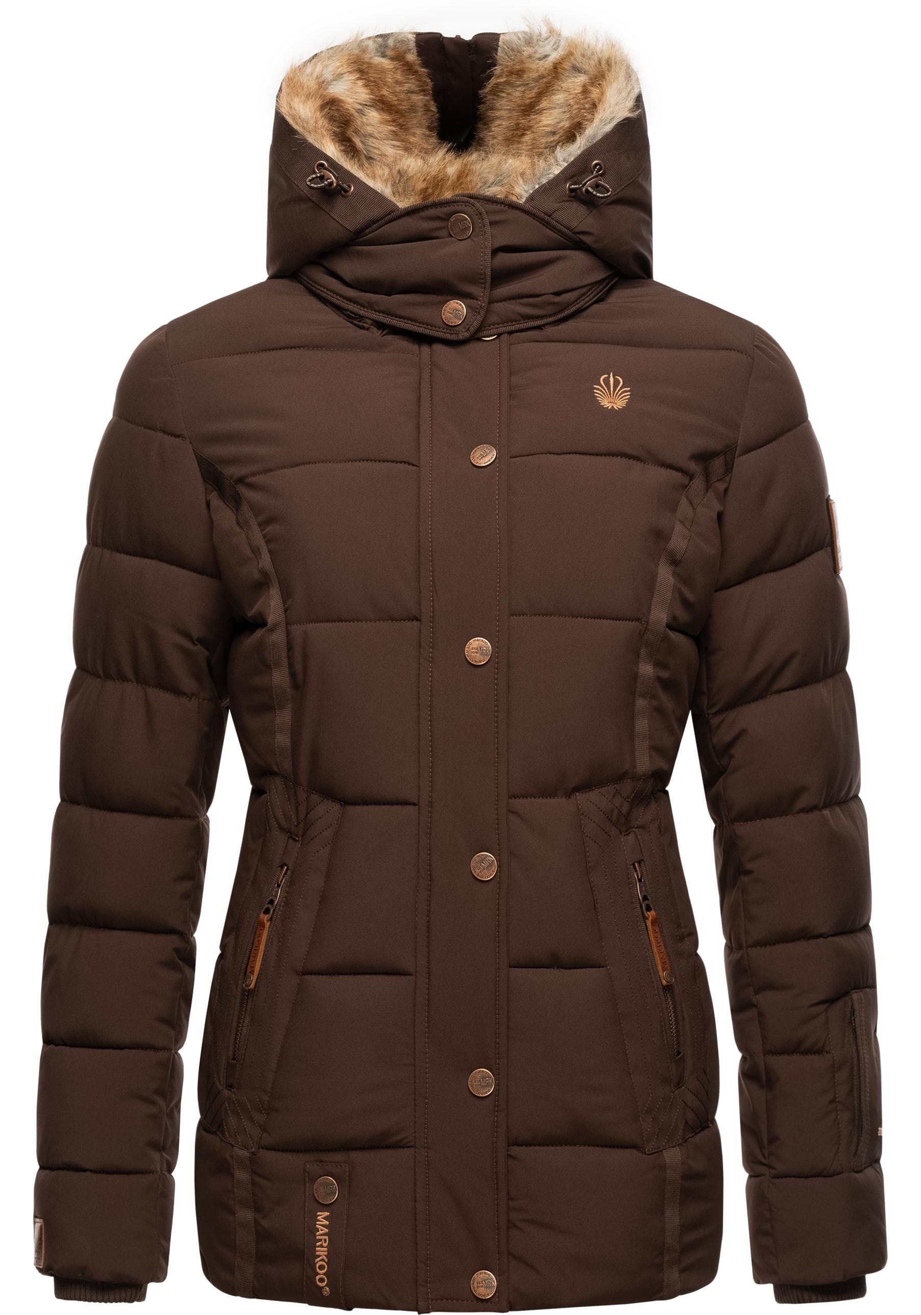 Marikoo Winterjacke »Nekoo«, mit Kapuze, stylische Damen Steppjacke mit großer Kapuze