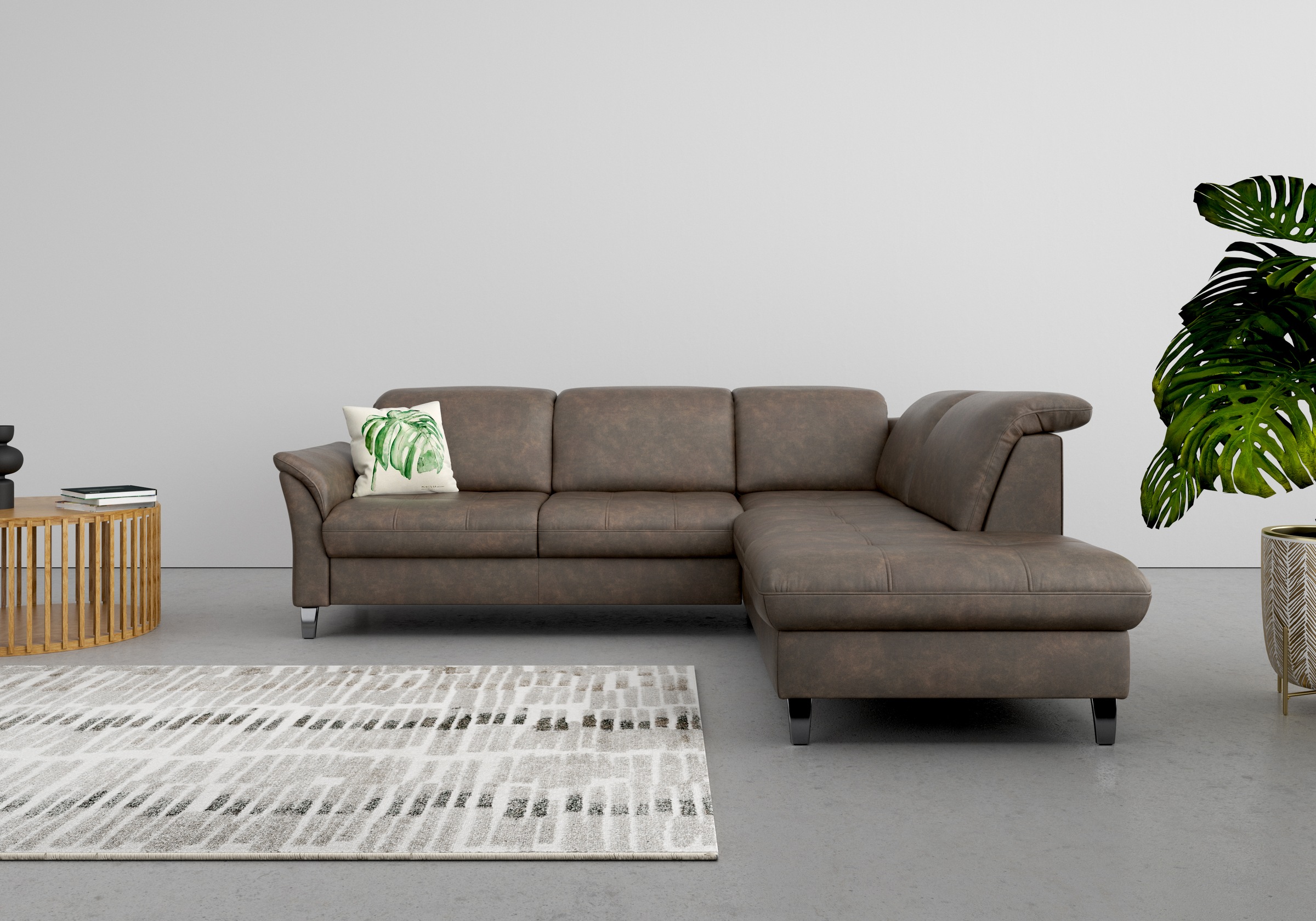 Thumbnail - sit&more Ecksofa "Maggiore L-Form" wahlweise mit Kopfteilverstellung, Bettfunktion und Stauraum