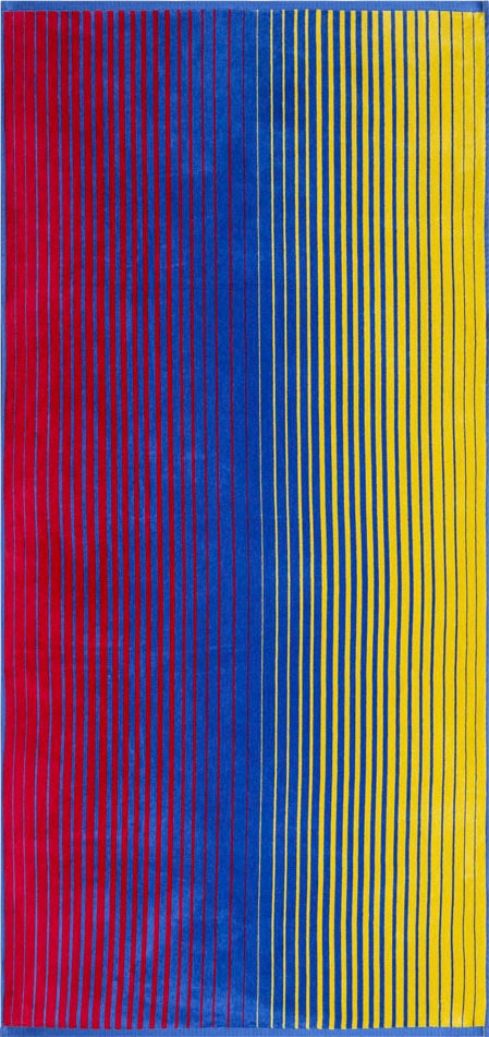 Egeria Strandtuch "Summer Stripes", (1 St., Strandtuch 75 x 160 cm), Velours mit bunten Streifen, antibakteriell beschic