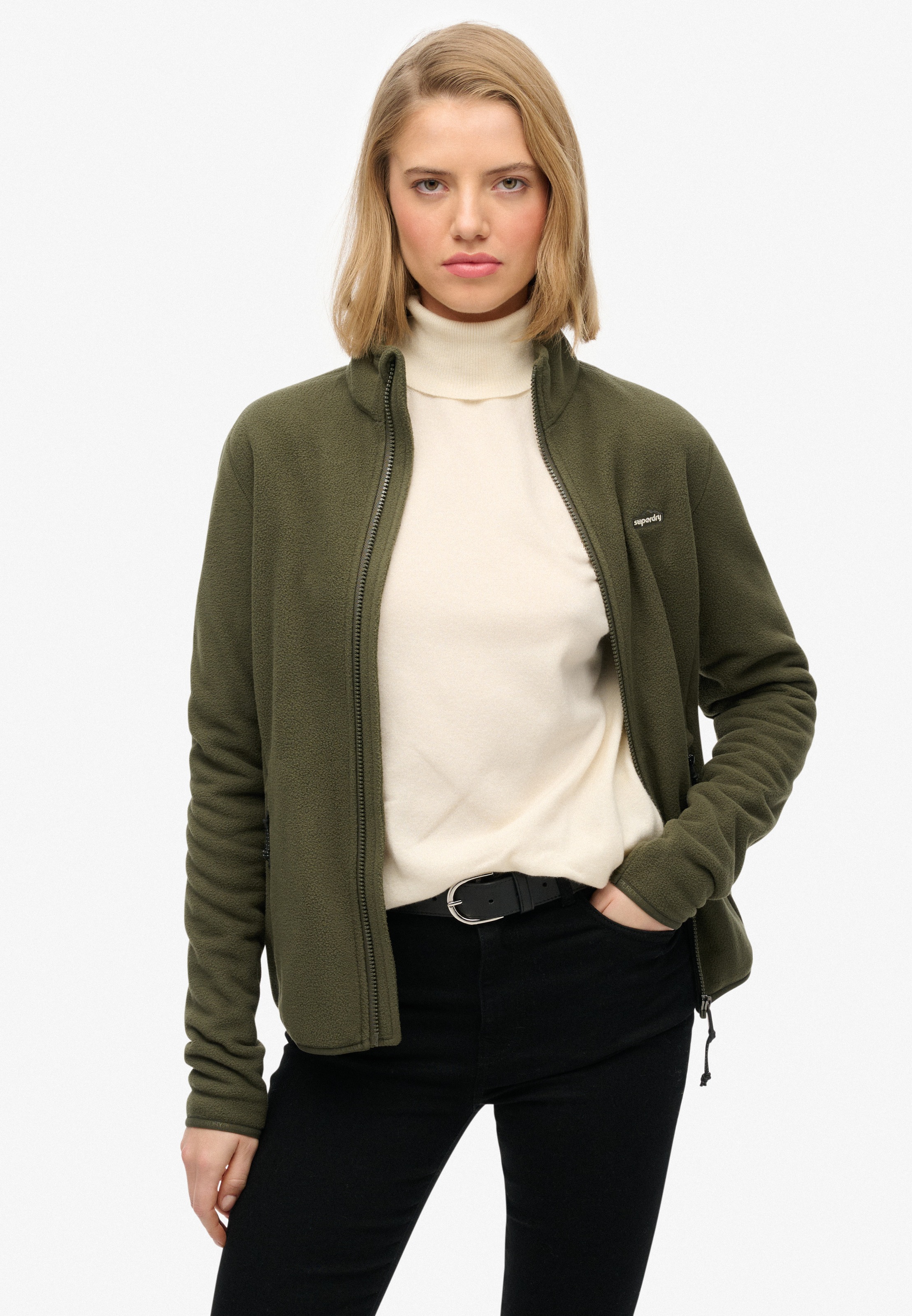 Superdry Fleecejacke "POLAR FLEECE FULL ZIP" ohne Kapuze günstig online kaufen