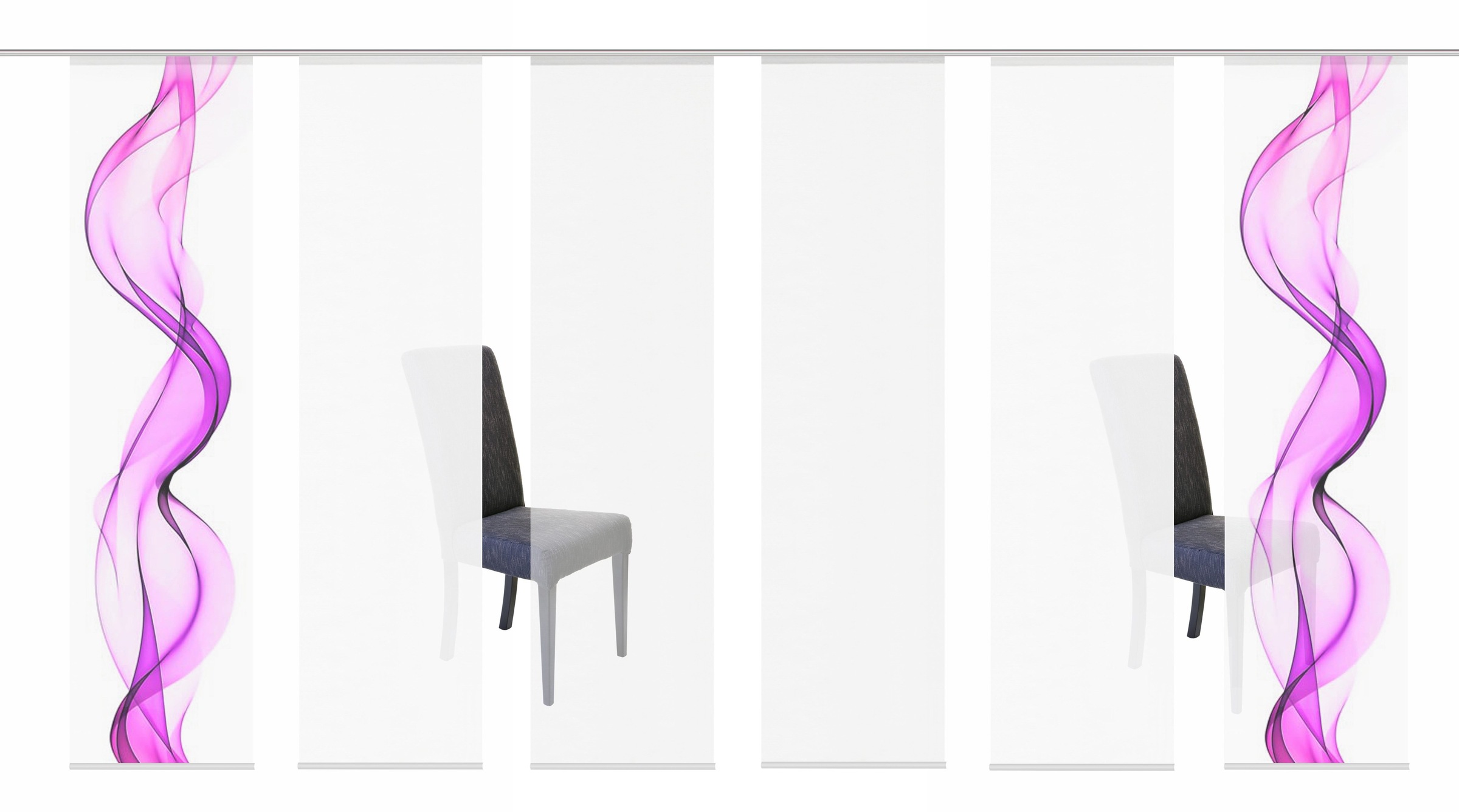 HOME WOHNIDEEN Schiebegardine "ALBERTA" Klettband 6 Stk. tlg. HxB: 245x60, günstig online kaufen