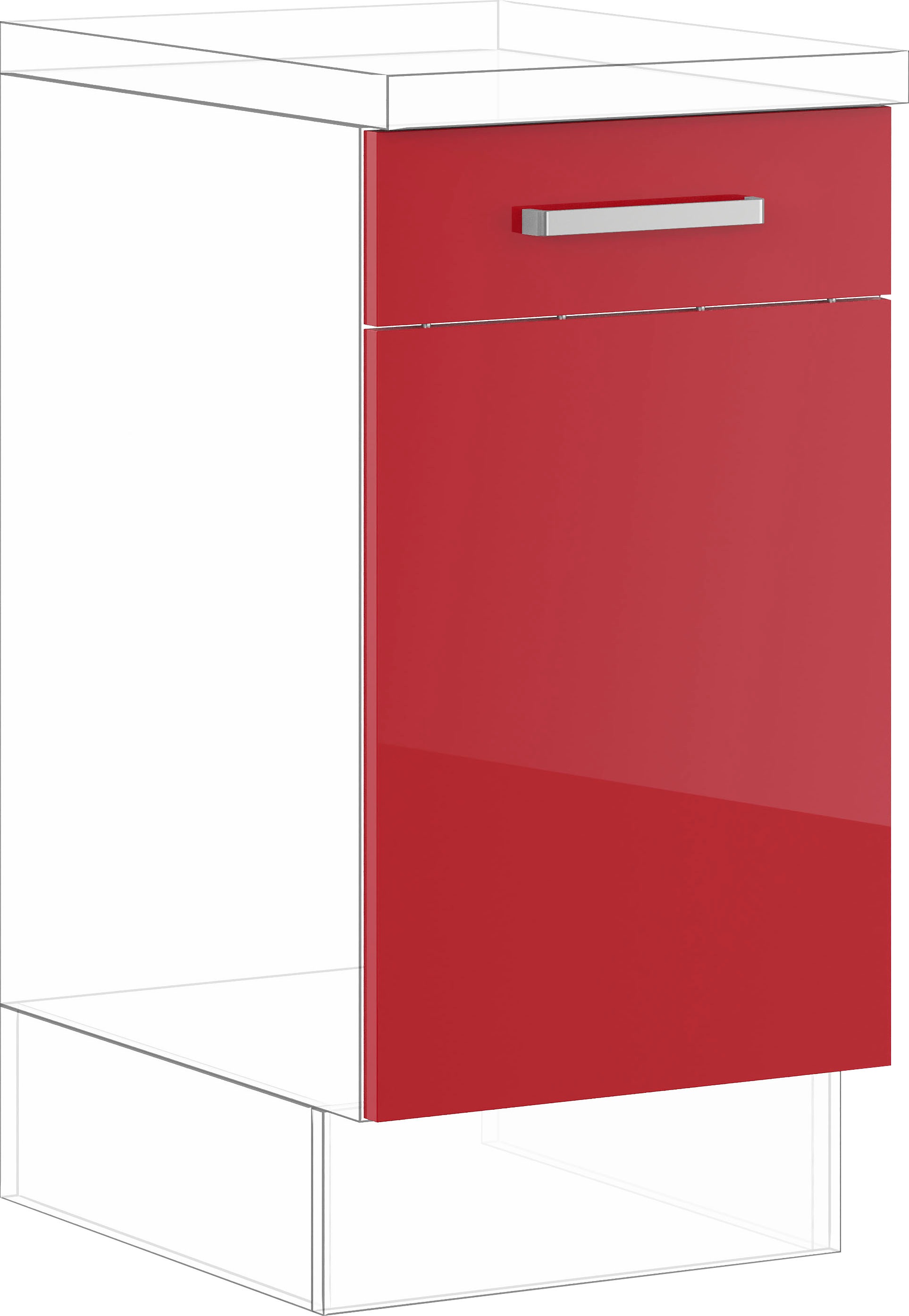 Thumbnail - IMPULS KÜCHEN Türfront ""Turin", Breite/Höhe: 45/71,7 cm" für einen vollintegrierten Geschirrspüler, mit verstifteter Fr...