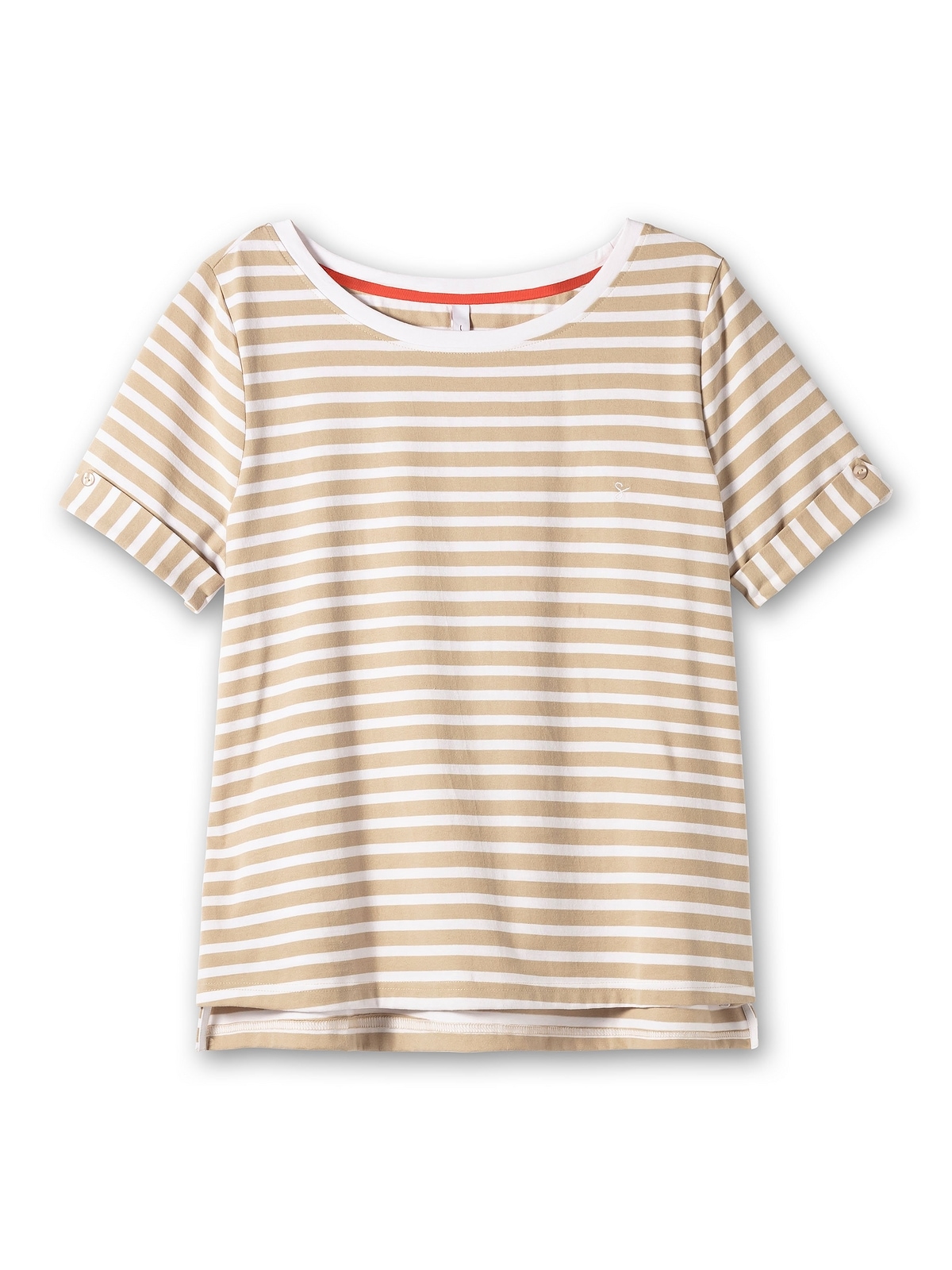 mit Sheego BAUR T-Shirt für bestellen | Größen«, verlängerter »Große Rückenpartie