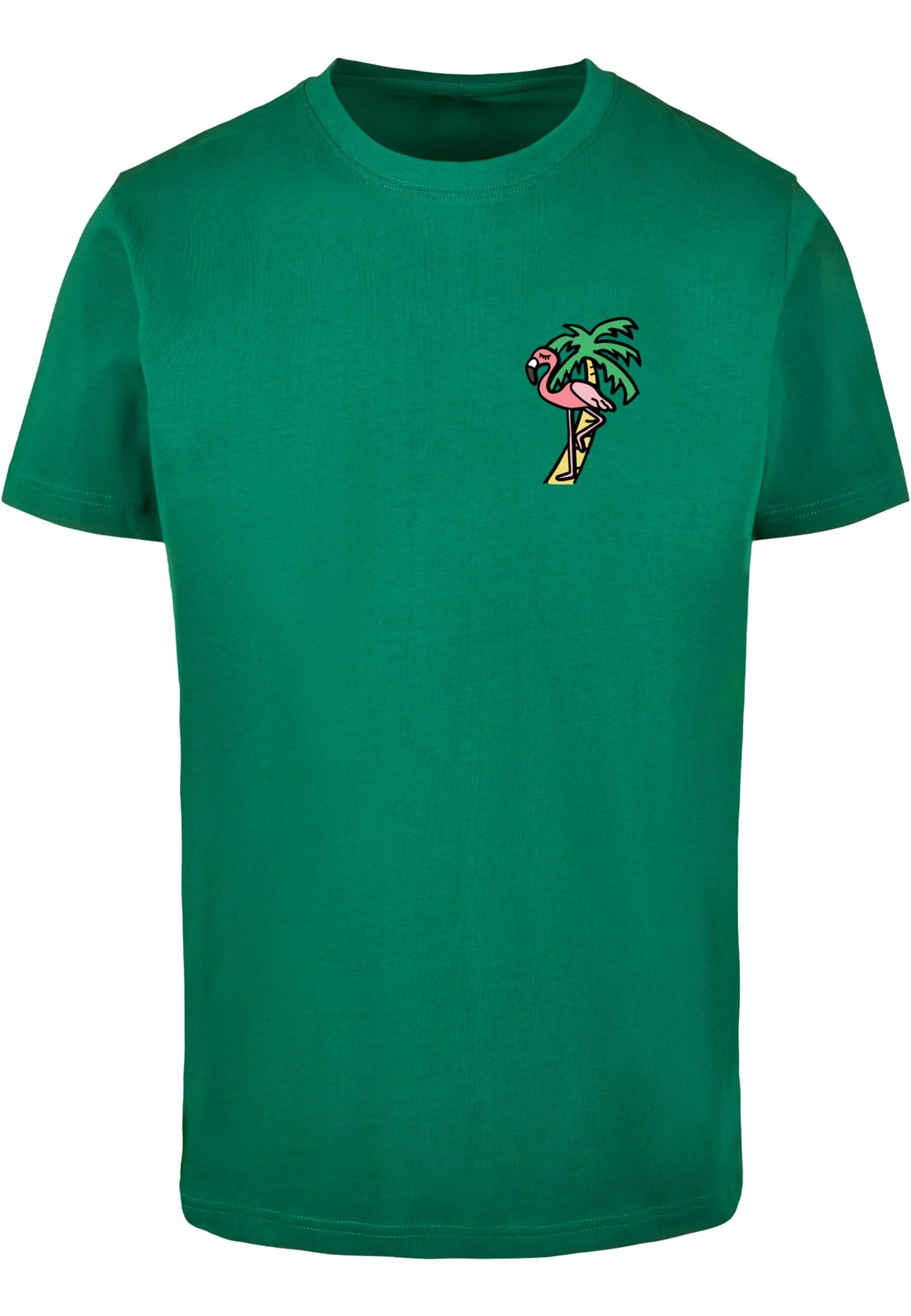MisterTee Kurzarmshirt »MisterTee Herren Flamingo T-Shirt Round Neck«, (1 tlg.)