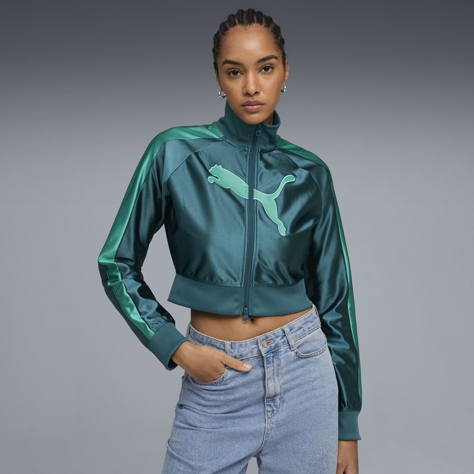 PUMA Trainingsjacke "FUTURE.PUMA.ARCHIVE T7 Cropped Trainingsjacke Damen" günstig online kaufen
