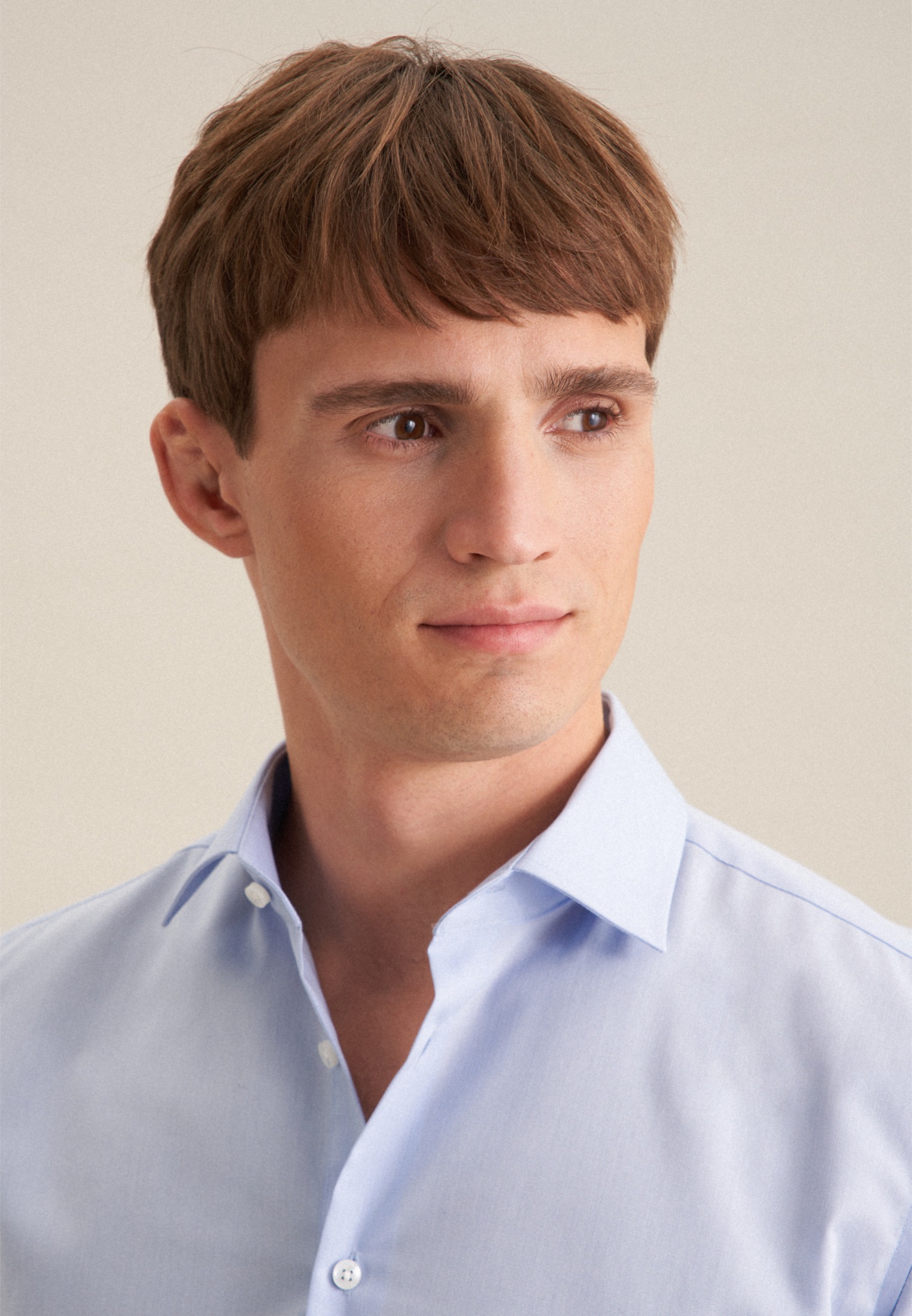 Thumbnail - seidensticker Businesshemd "Slim" Slim 1/2 Kentkragen Uni