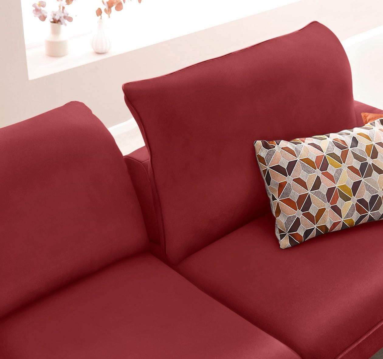 W.SCHILLIG Ecksofa »enjoy&MORE, mit tollem Sitzkomfort, elegant und bequem, L-Form«, mit Sitztiefenverstellung, Füße silber matt, Breite 294 cm