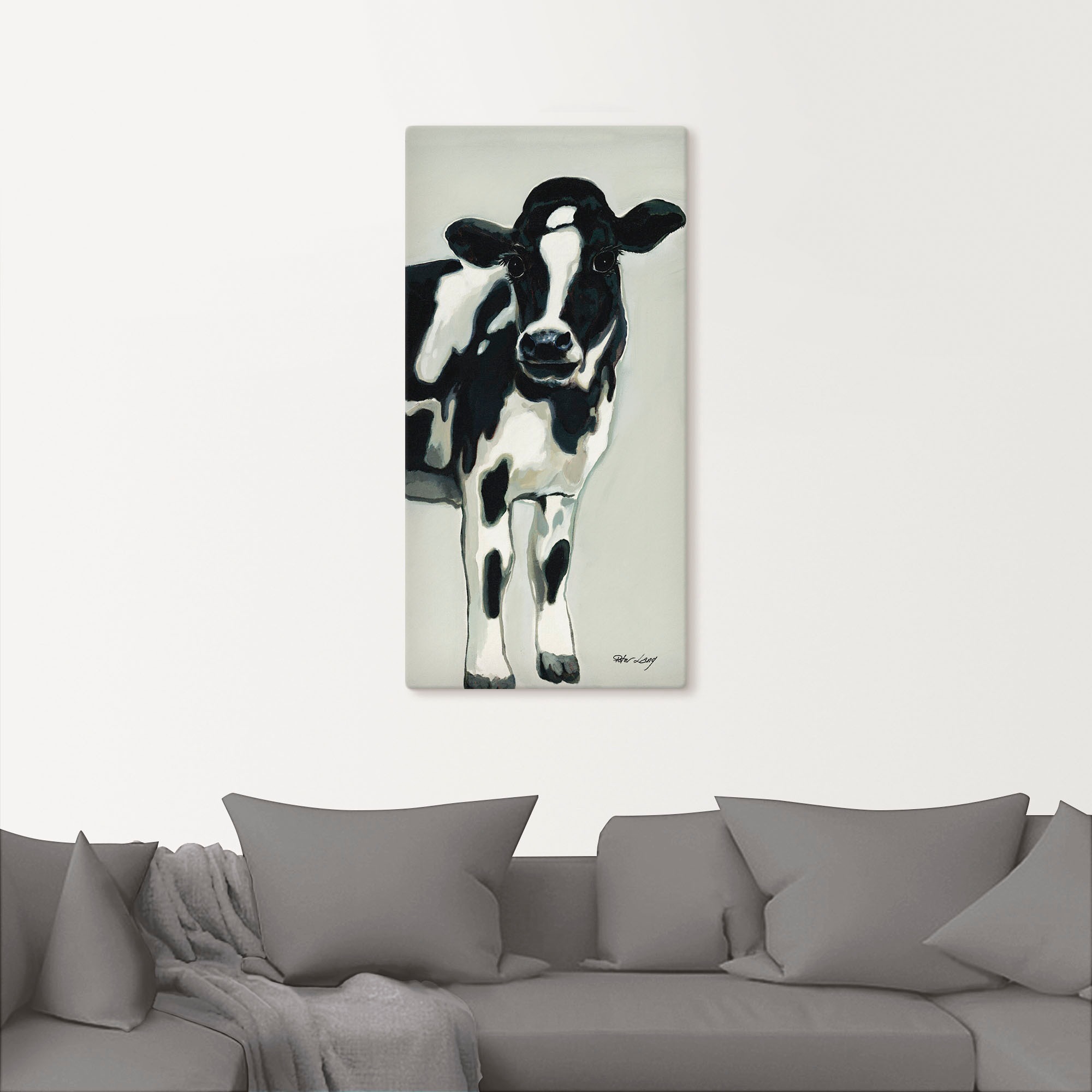 Artland Wandbild »Kuh«, Haustiere, (1 St.), als Alubild, Outdoorbild, Leinwandbild, Poster, Wandaufkleber