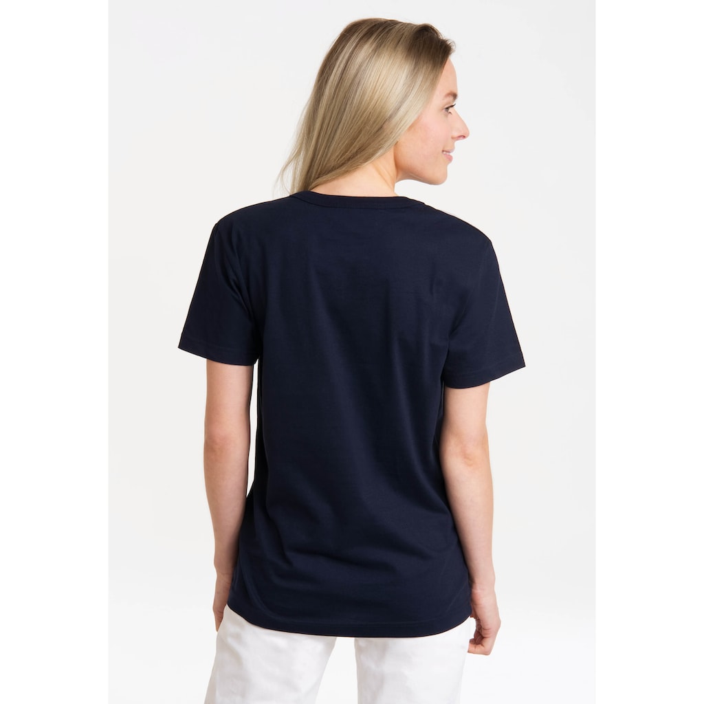Damenmode Shirts & Sweatshirts LOGOSHIRT T-Shirt »Mega Man - Gesicht«, mit lizenziertem Print dunkelblau