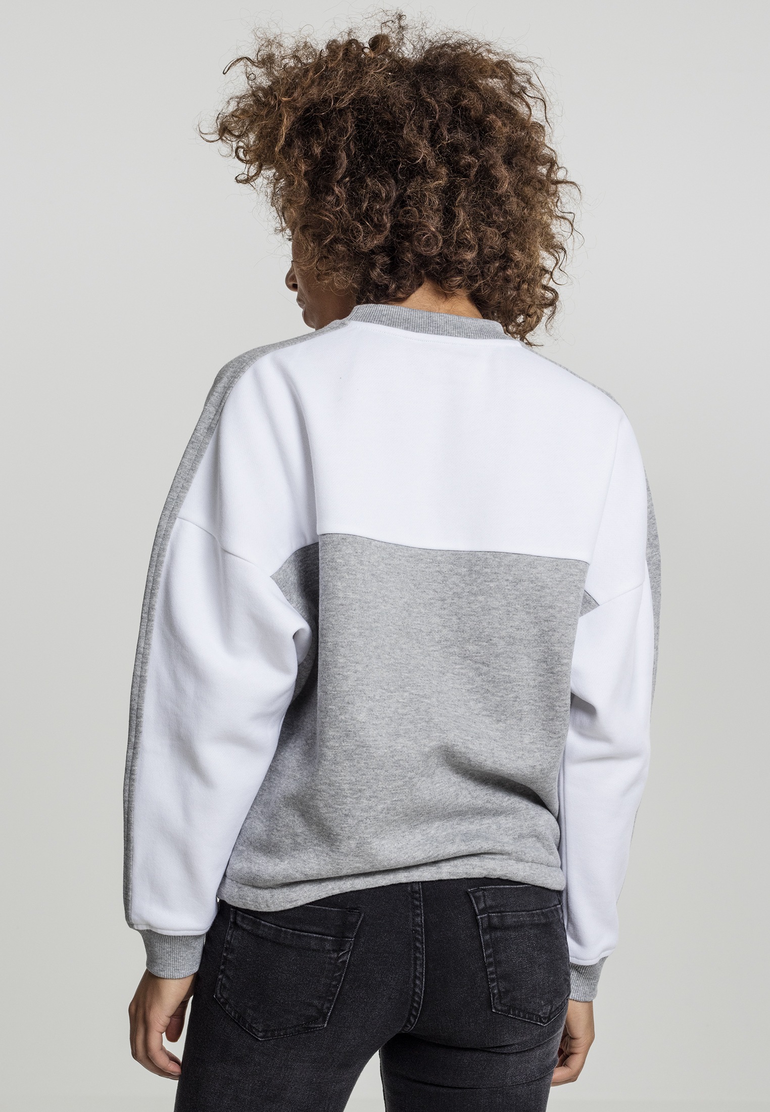 URBAN CLASSICS Sweatshirt »Urban Classics Damen Ladies Oversize 2-Tone Stripe Crew«, (1 tlg.)