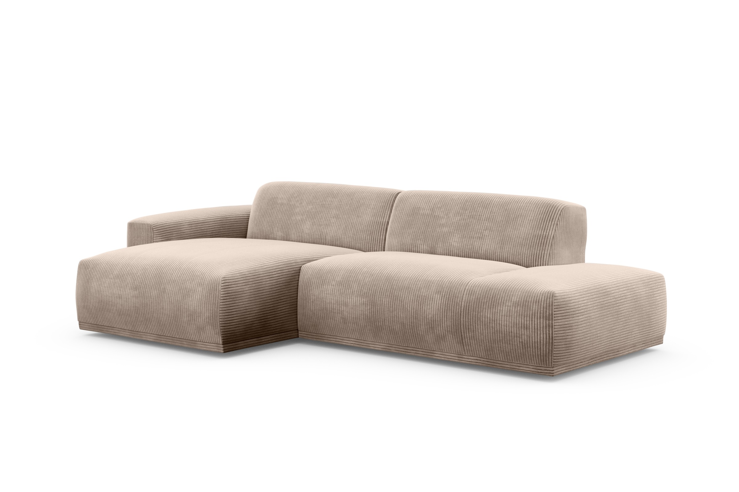 Thumbnail - TRENDMANUFAKTUR "Braga, mit hochwertigem Kaltschaum, L-Form, in Cord erhältlich" modernes Sofa, Couch mit hohem Sitzkomf...