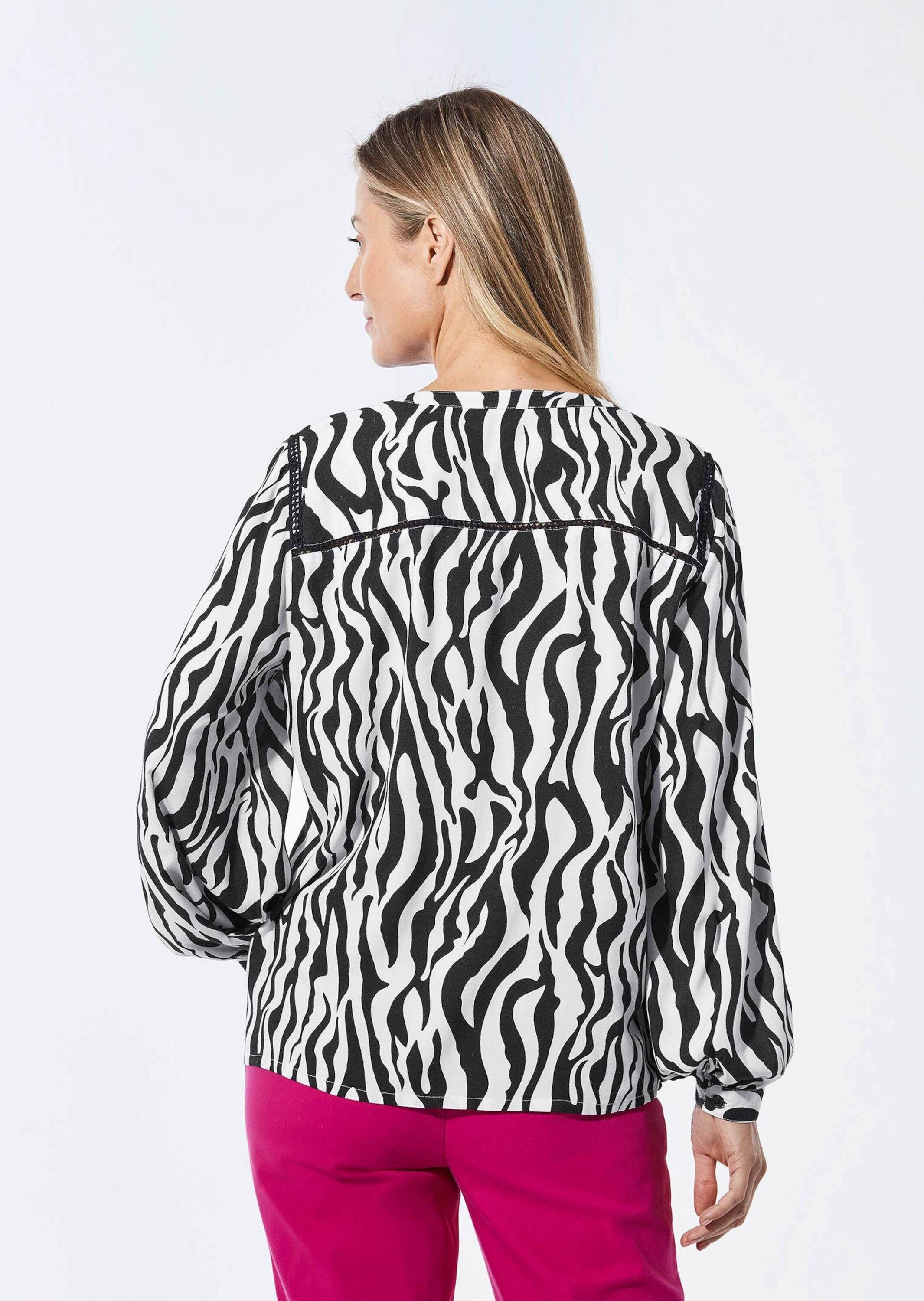 GOLDNER Kurzarmbluse »Bluse Bluse mit Tunika Ausschnitt«