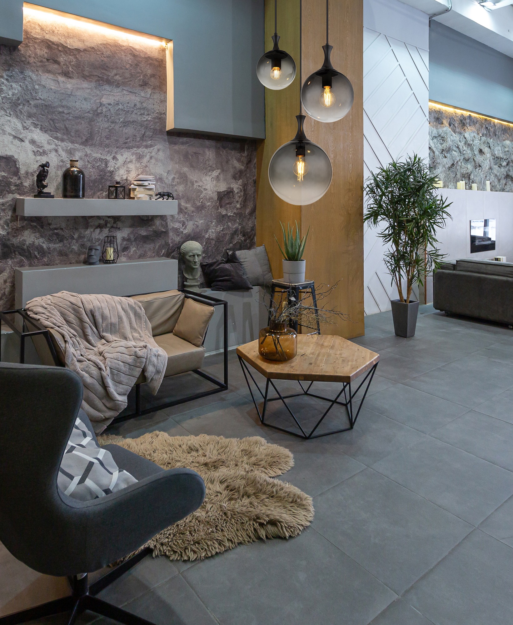 GLOBO LIGHTING Hängeleuchte »DALTON«, Leuchtmittel E27 | ohne Leuchtmittel, Hängelampe/Pendelleuchte/Esszimmer/Wohnzimmer/Esstisch