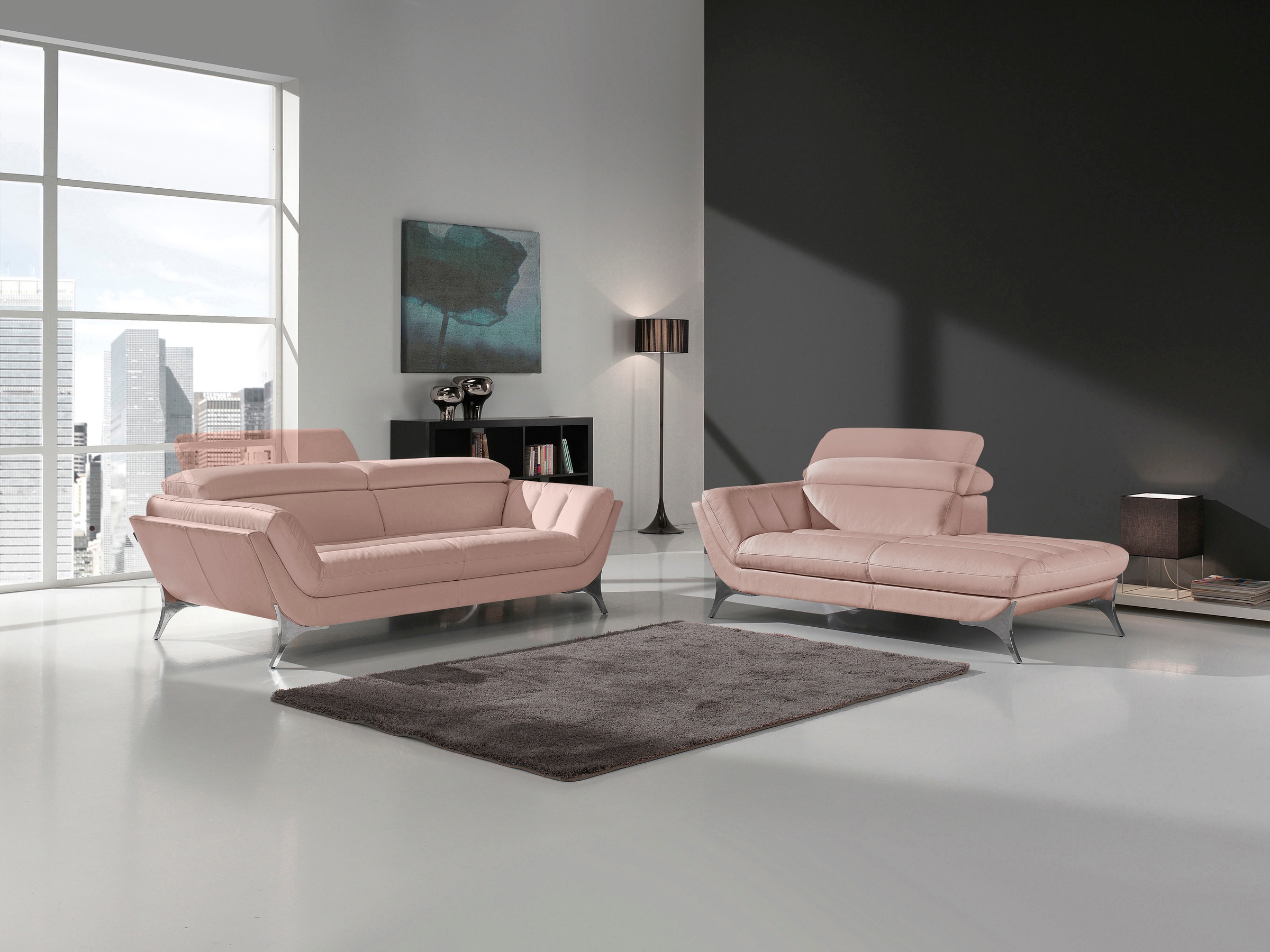 Egoitaliano Recamiere »Sueli, extravagantes Design und erstklassiger Sitzkomfort«, Solitärmöbel, hochwertiger Lederbezug, inklusive Kopfteilverstellung