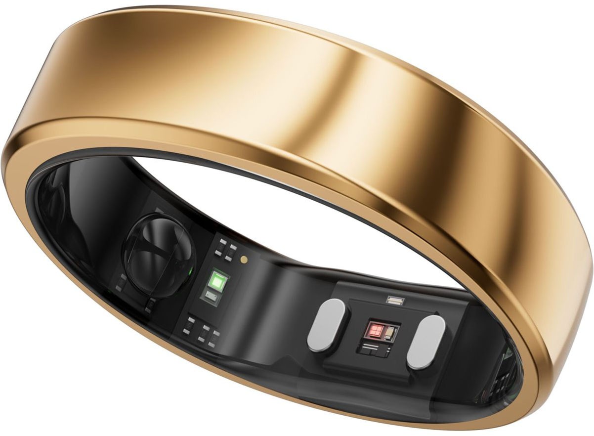 RINGCONN Damen Smart Ring "Gen2 - der perfekte Begleiter für Ihre Gesundheit und Fitness", 7, Kunstharz Titanrose gold, Kunstharz, Titan,