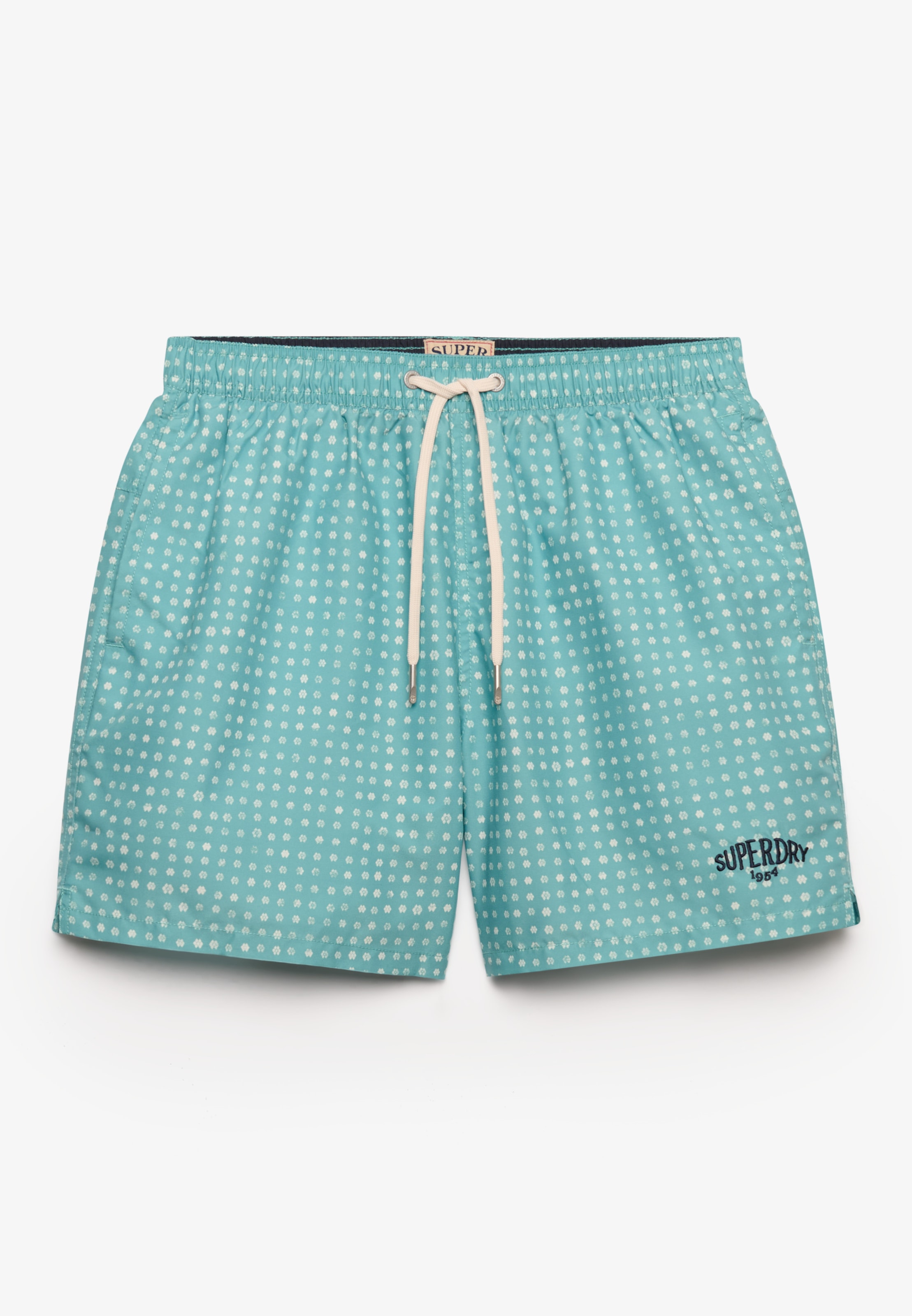 Superdry Badeshorts »PREMIUM PRINTED 15 SWIM SHORT« aus Polyester, modische Passform, gemusterte Optik, pflegeleicht