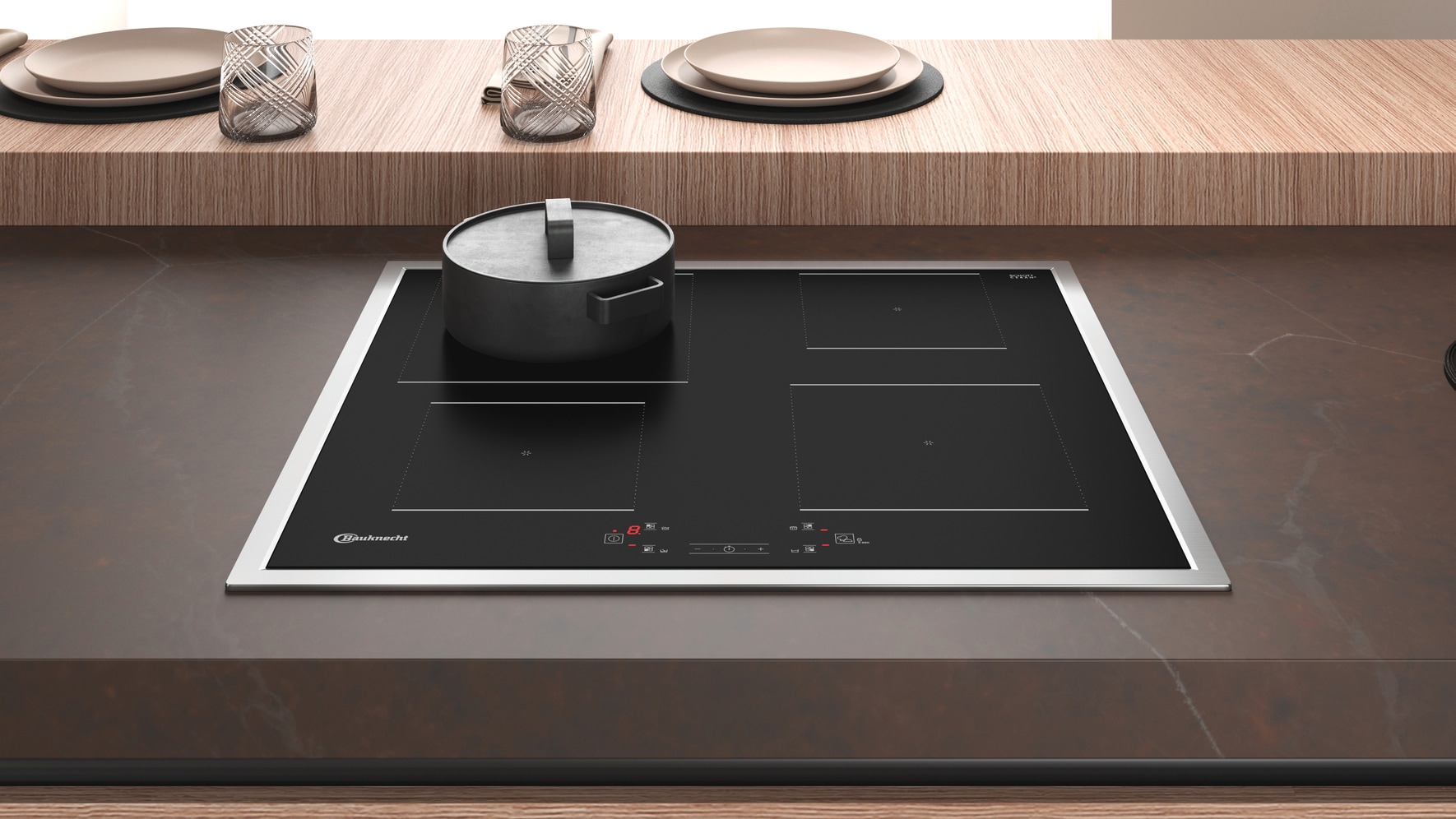 BAUKNECHT Backofen-Set »BAKO 780 Steam IND BL«, mit 1-fach-Teleskopauszug, (Set, 2 St.), GentleSteam - für ein saftiges Inneres und ein knuspriges Äußeres