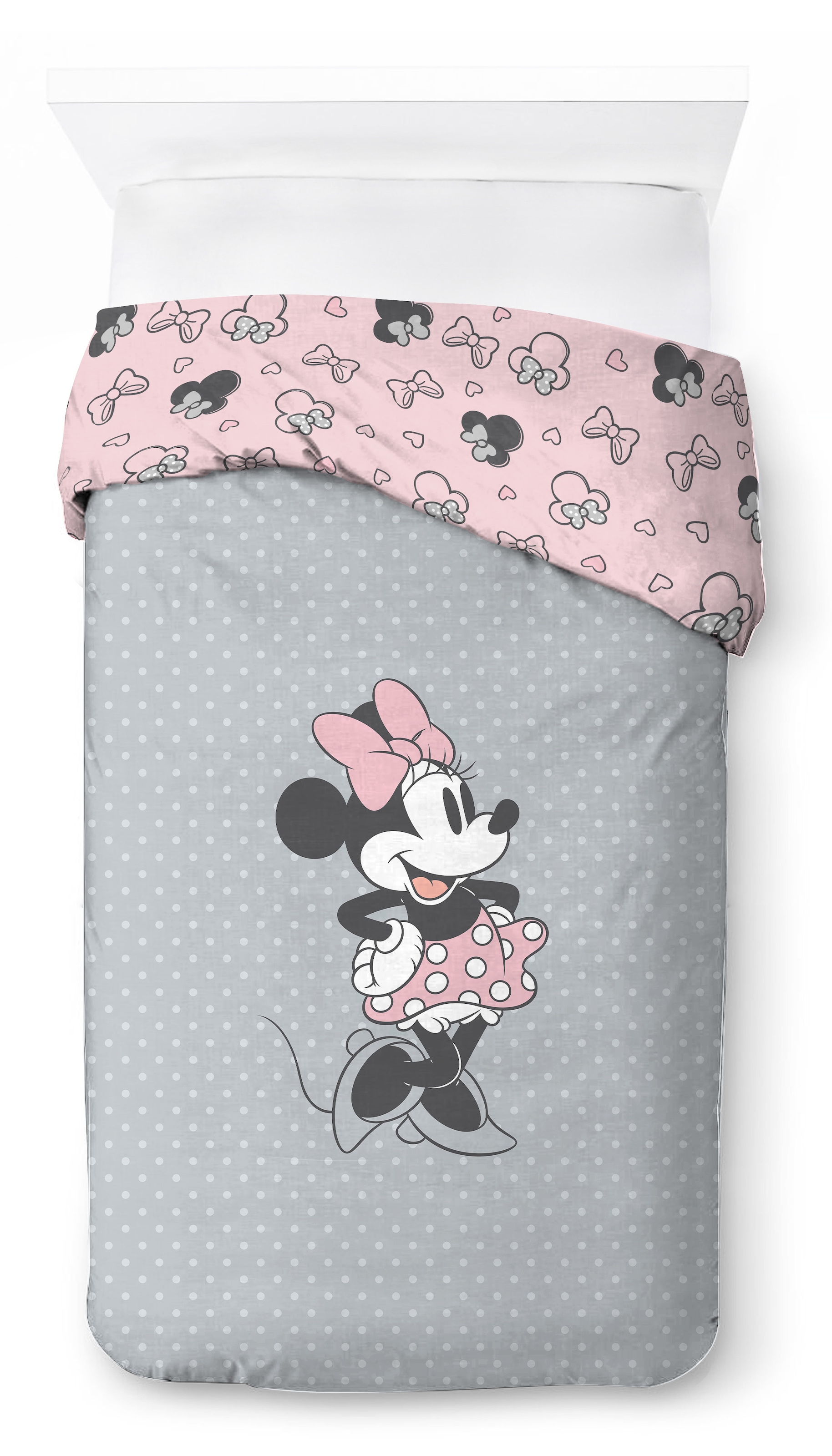 Disney Kinderbettwäsche »Disney Minnie Mouse Bettbezug-Set 135x200 cm + Kissenbezug 80x80 cm« 2 tlg. tlg. 100 % Baumwolle, maschinenwaschbar, wendbar